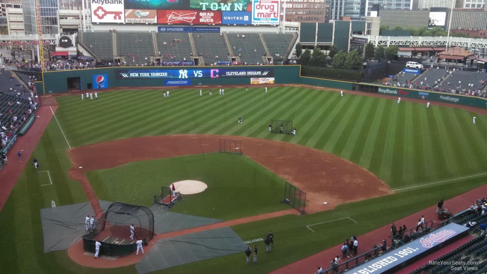 section 452, row d seat view  - progressive field