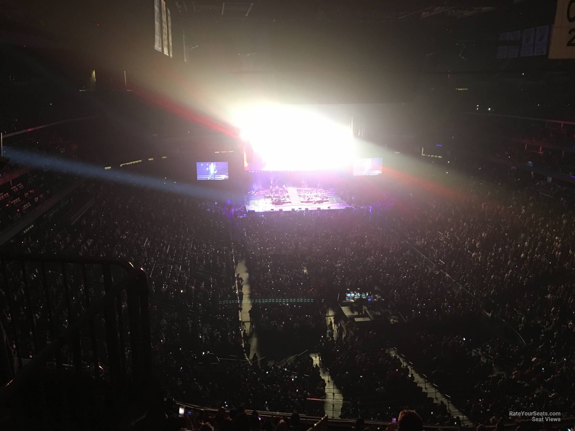 head-on concert view at Prudential Center