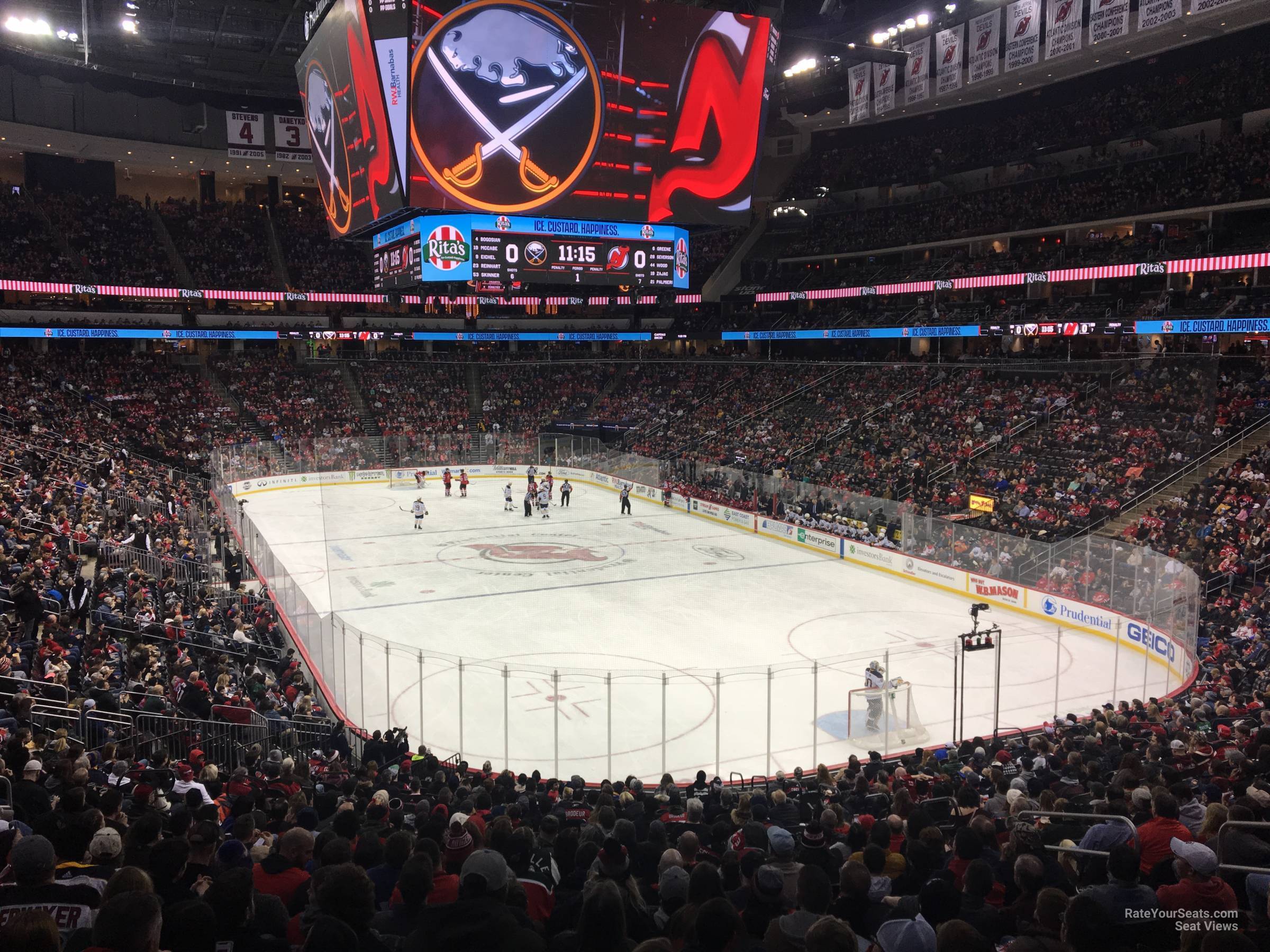 section 1, row 24 seat view  for hockey - prudential center