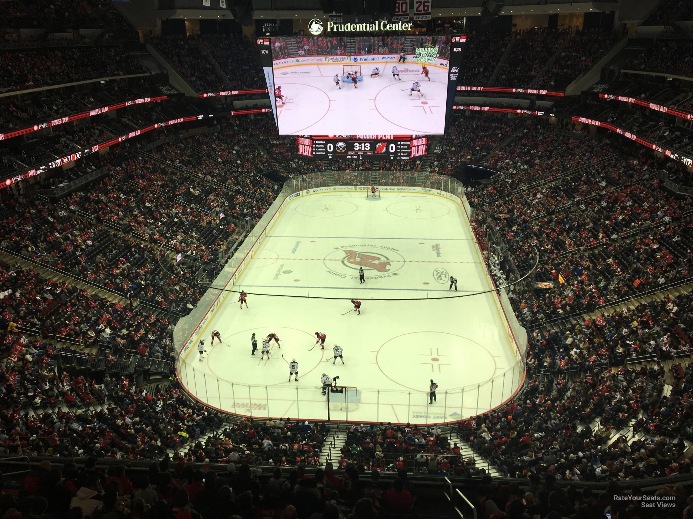 section 104, row 6 seat view  for hockey - prudential center