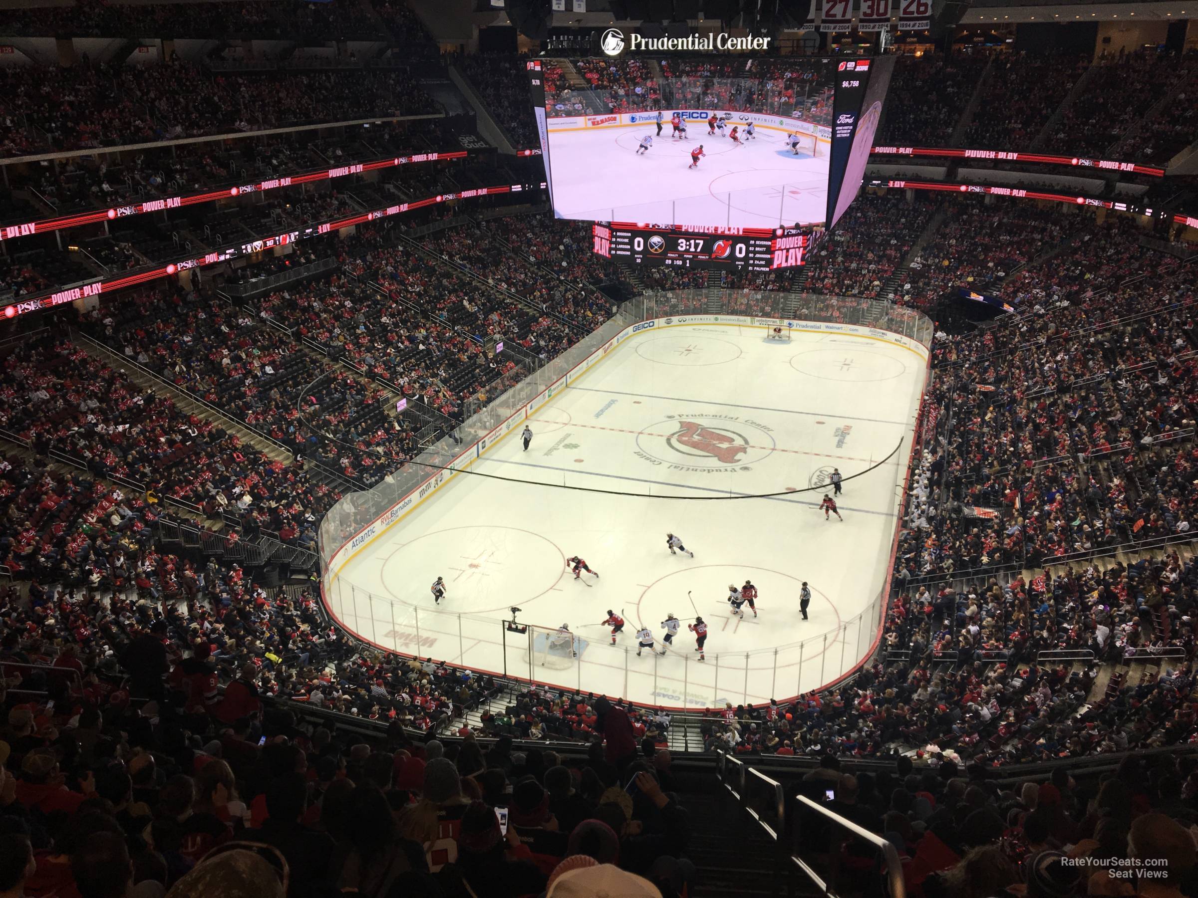 section 105, row 6 seat view  for hockey - prudential center