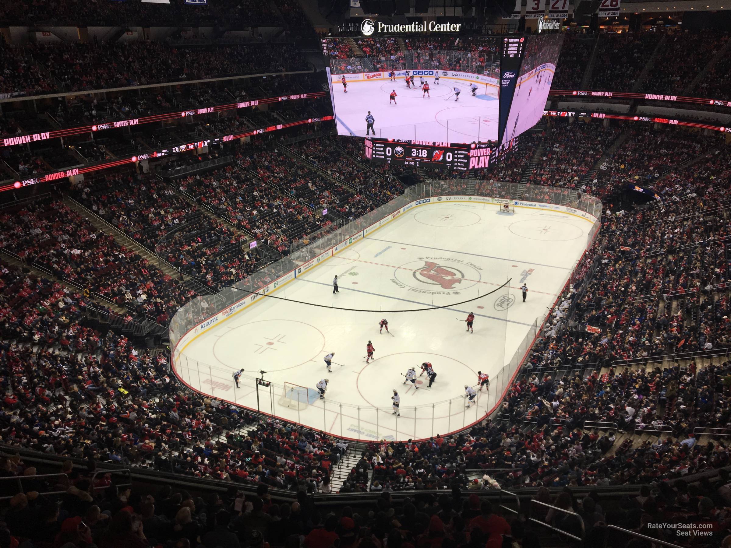 section 106, row 6 seat view  for hockey - prudential center