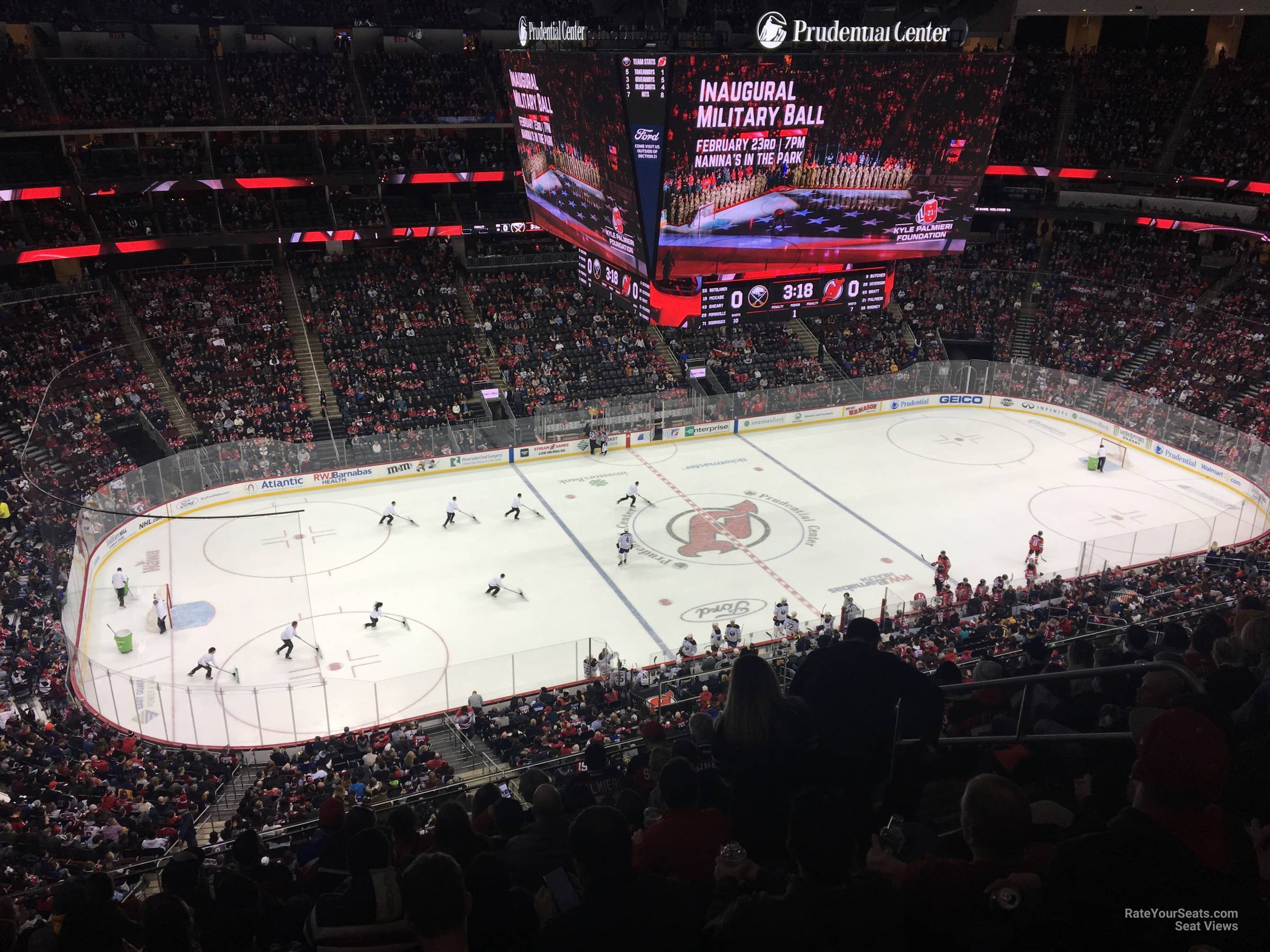 section 109, row 6 seat view  for hockey - prudential center