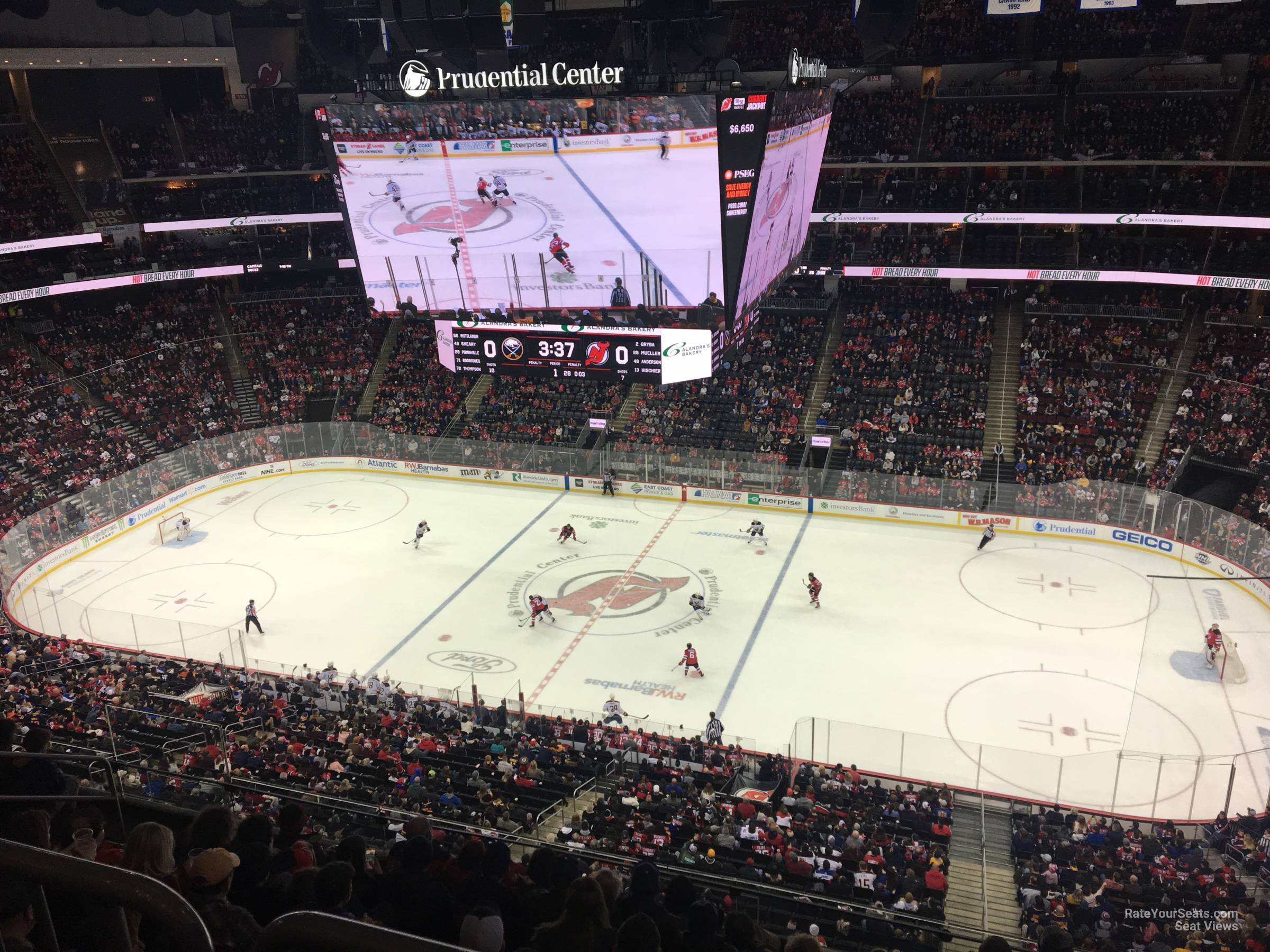 section 113, row 6 seat view  for hockey - prudential center