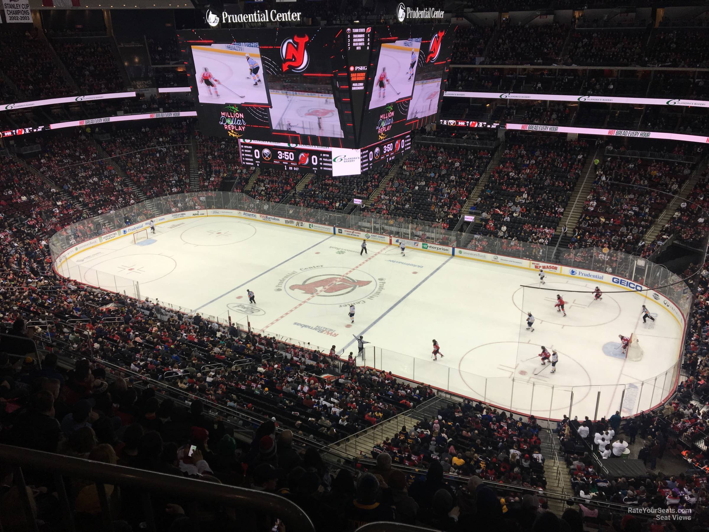 section 114, row 6 seat view  for hockey - prudential center