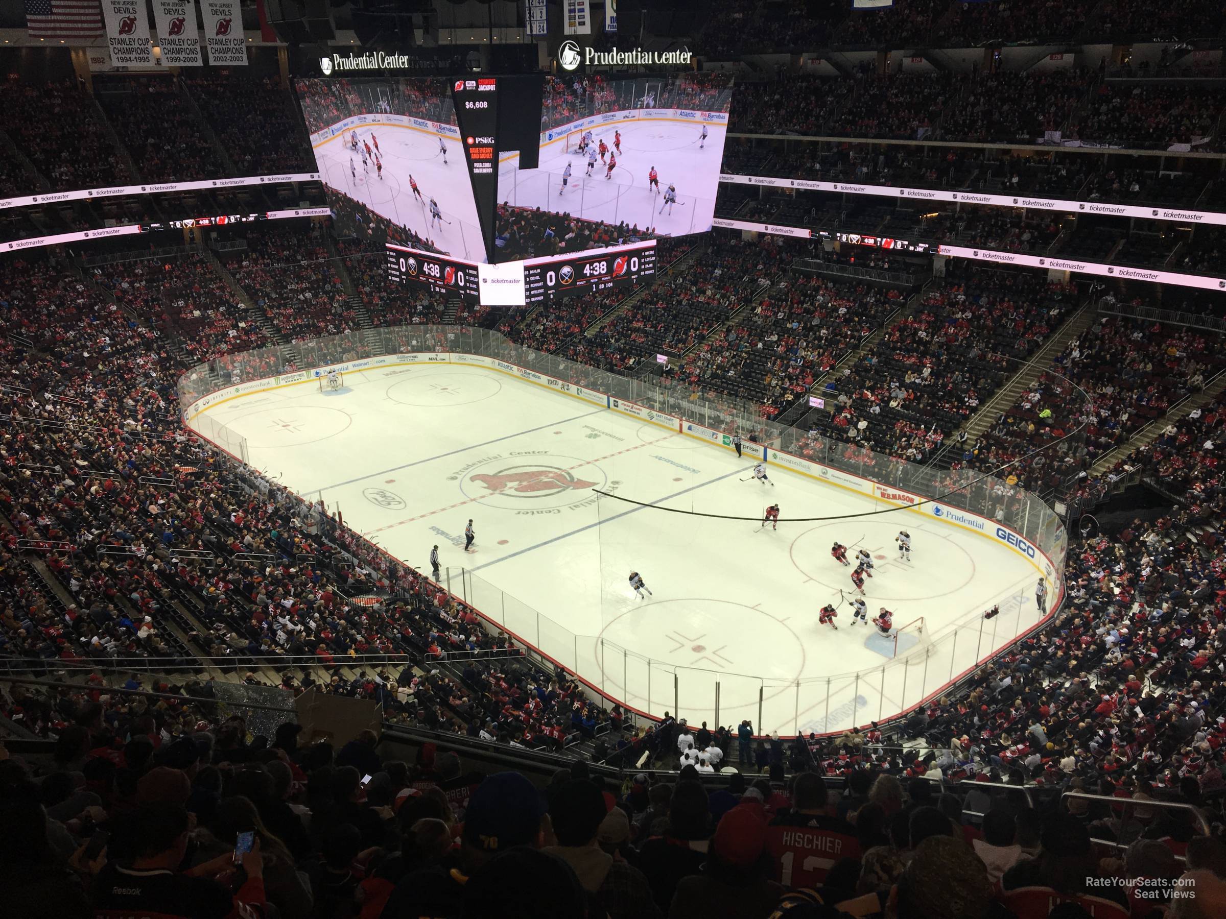 section 116, row 6 seat view  for hockey - prudential center