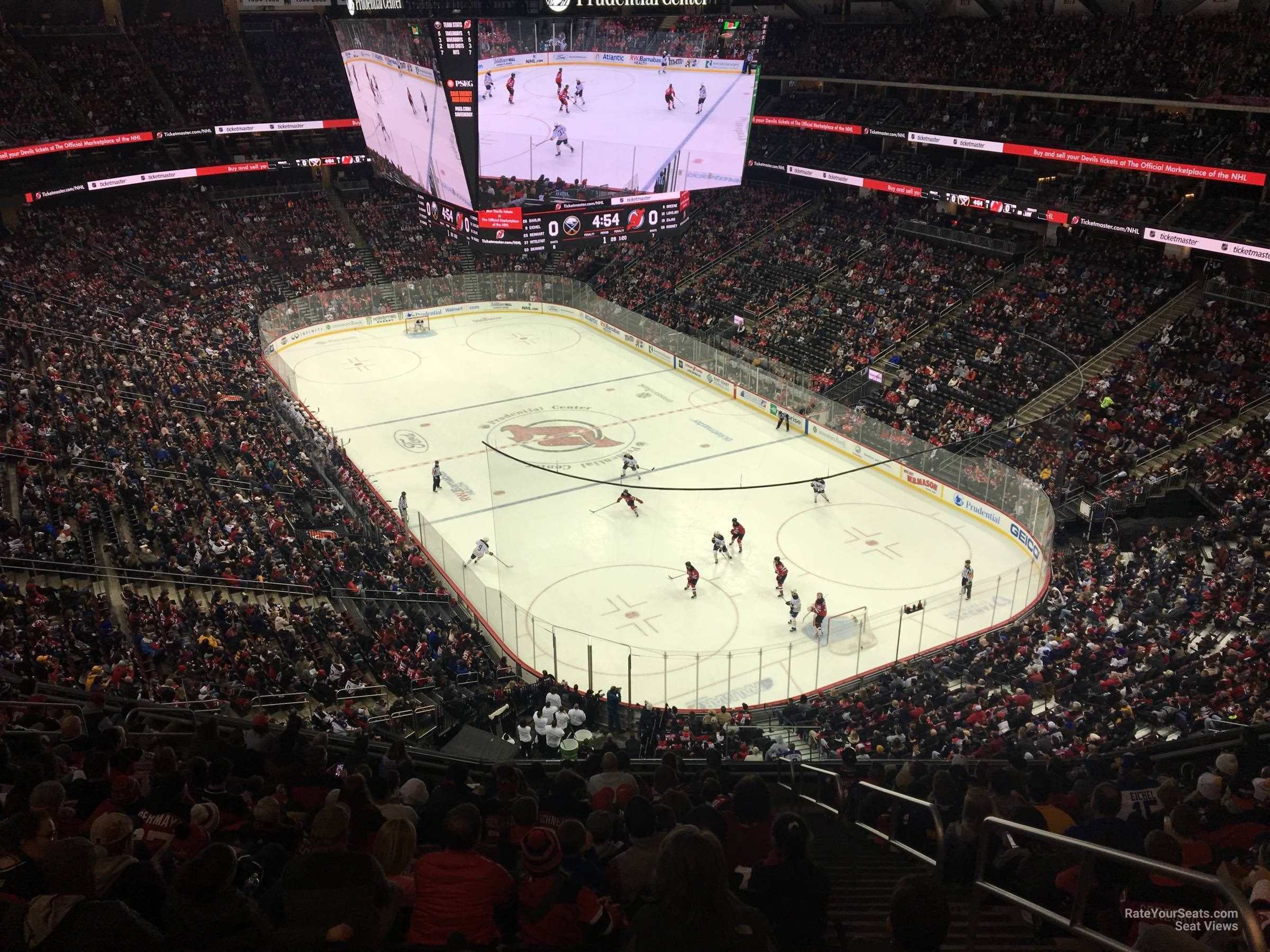 section 117, row 6 seat view  for hockey - prudential center