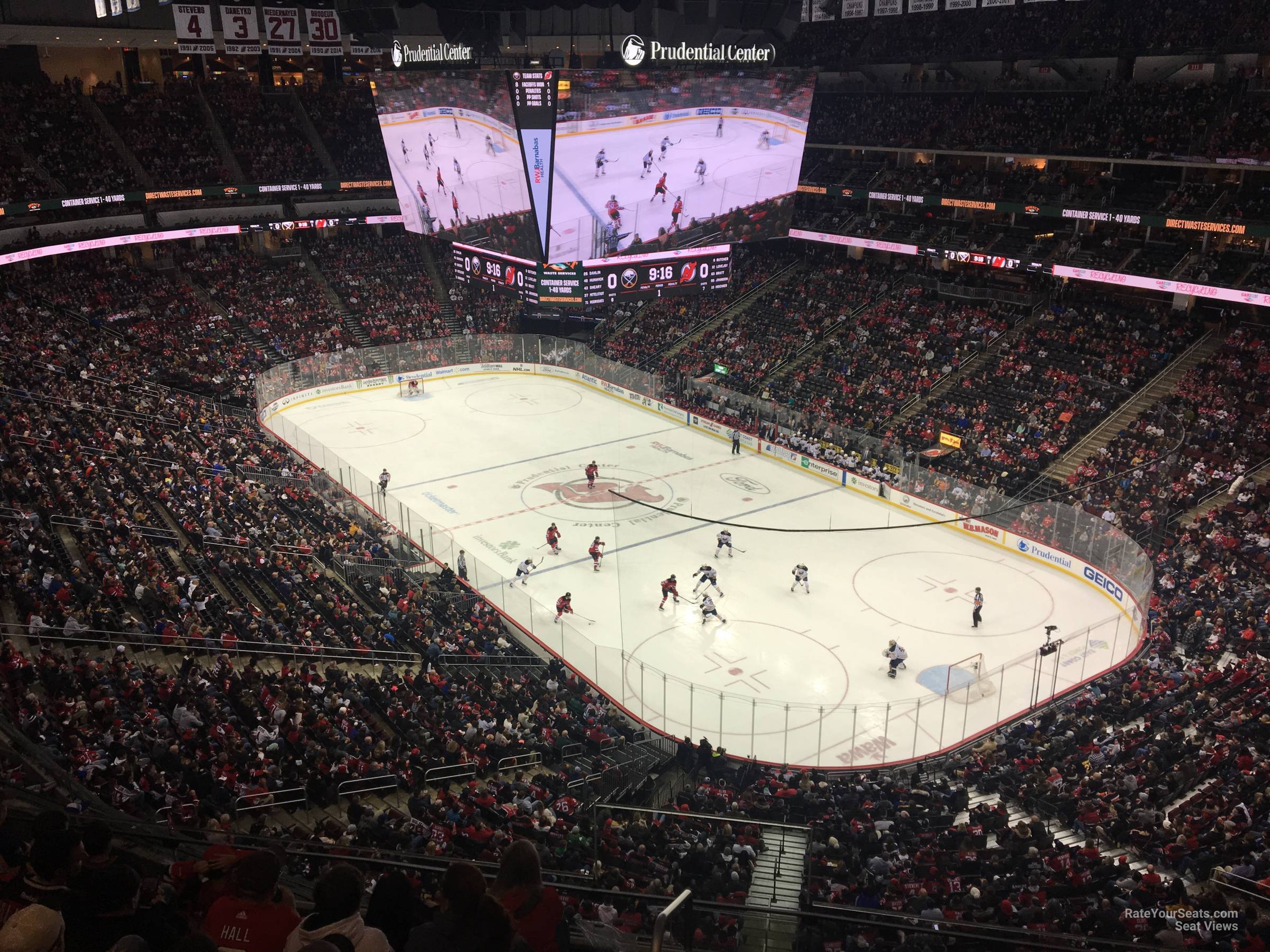 section 134, row 6 seat view  for hockey - prudential center