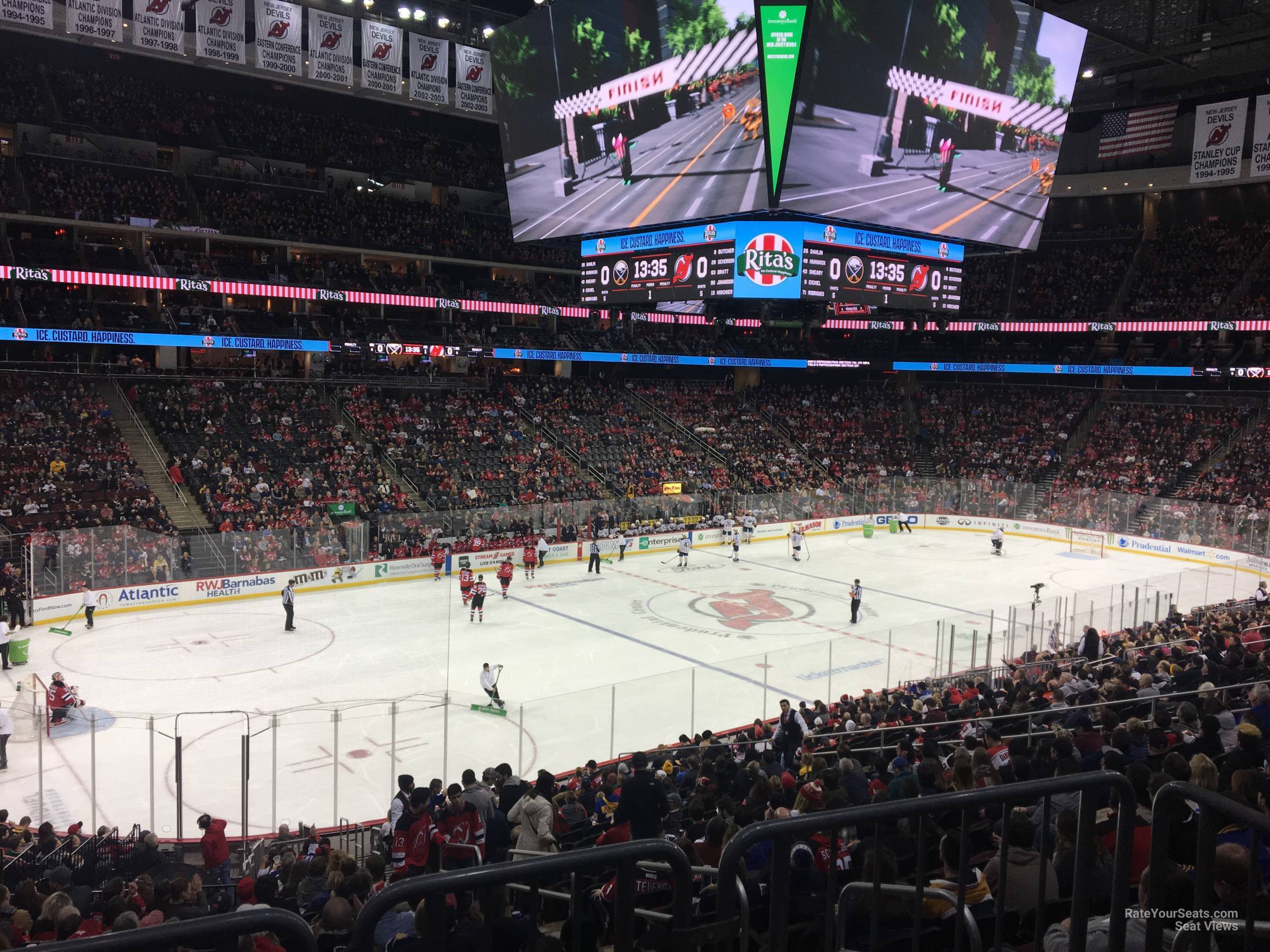 section 16, row 24 seat view  for hockey - prudential center