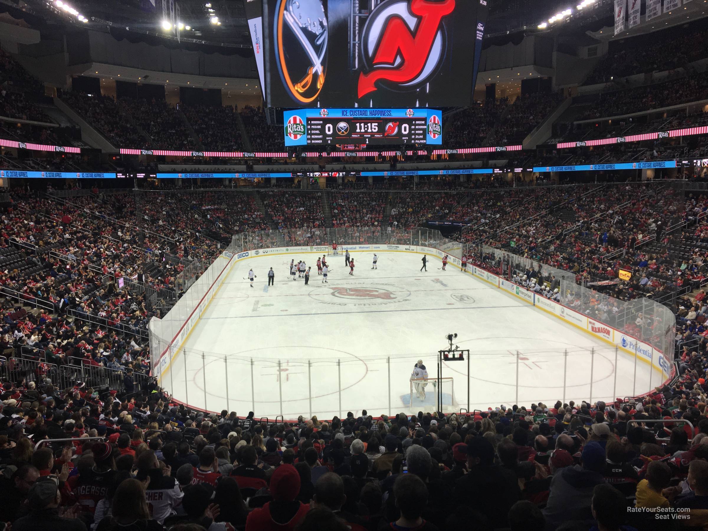 section 2, row 24 seat view  for hockey - prudential center