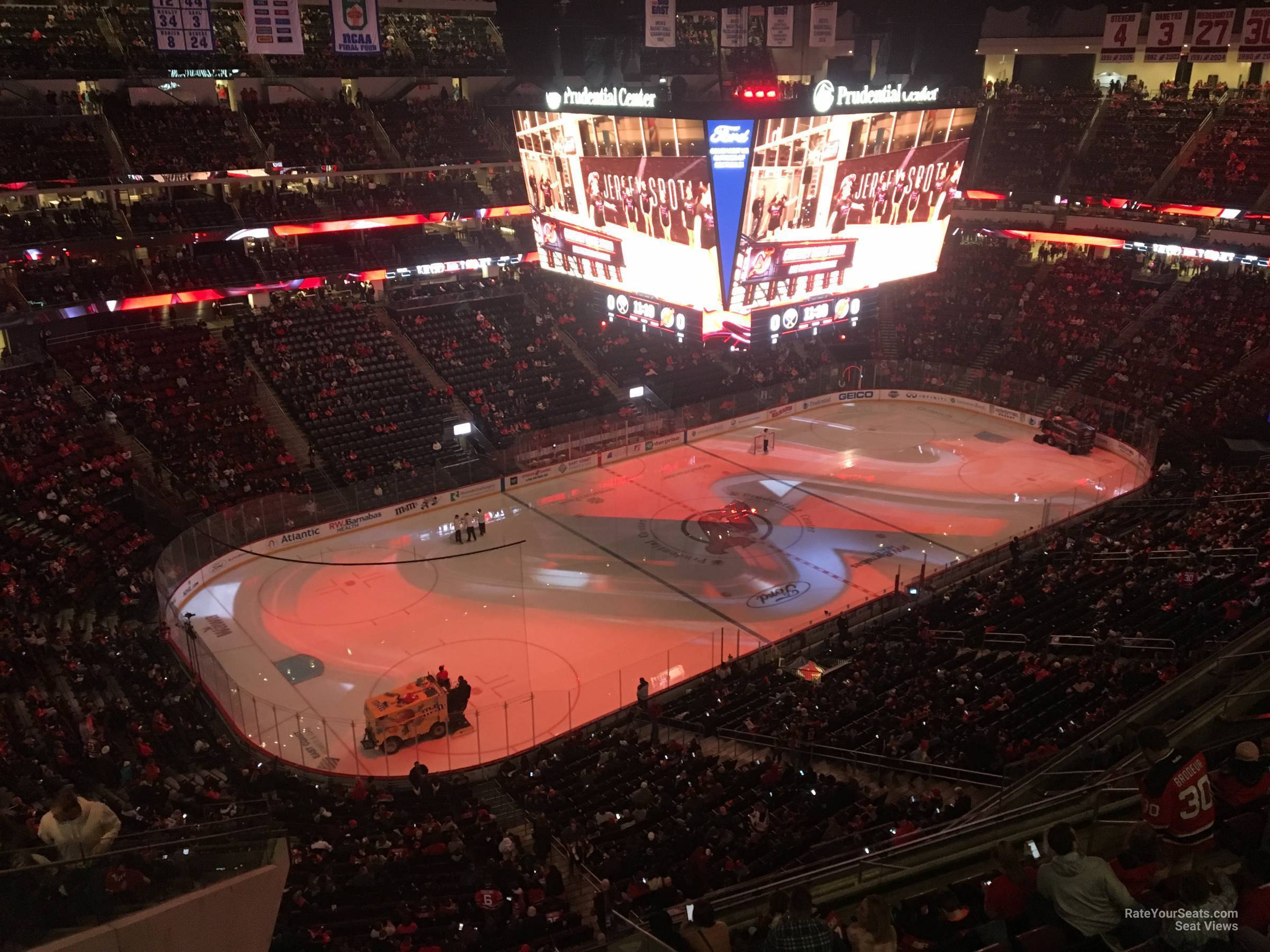 section 208, row 1 seat view  for hockey - prudential center