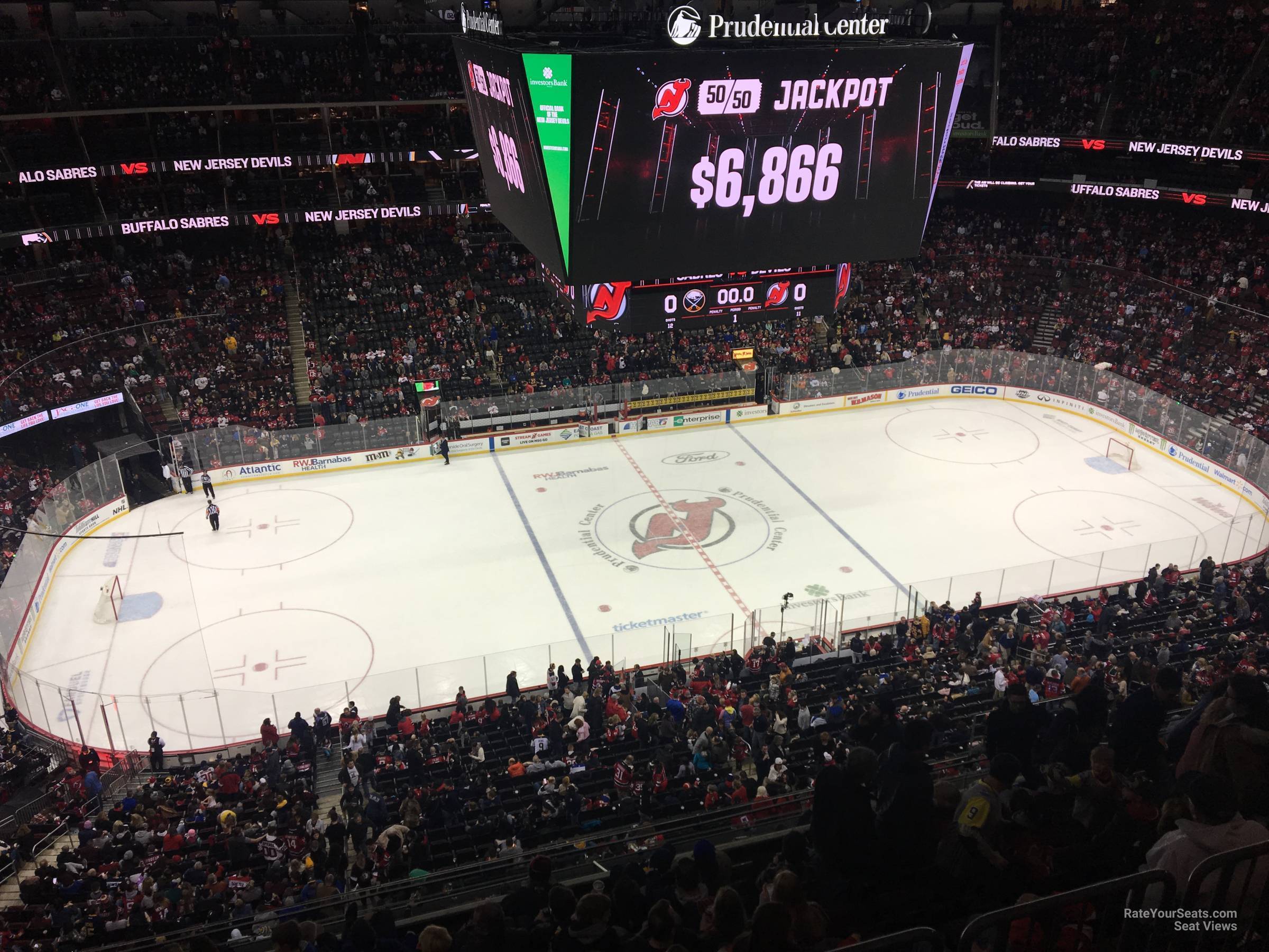 section 228, row 1 seat view  for hockey - prudential center