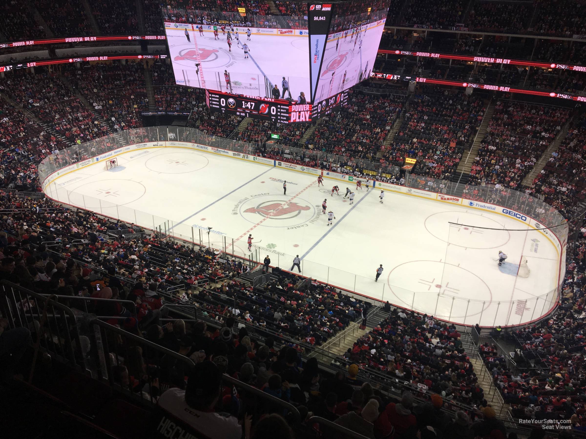 Newark Prudential Center seating chart - View from Section 15 - Row 24 -  Seat 20 - Restaurant Ledge terrace, Goal Bar, Level 1 & 2 (100, 200) bowl  luxury suites