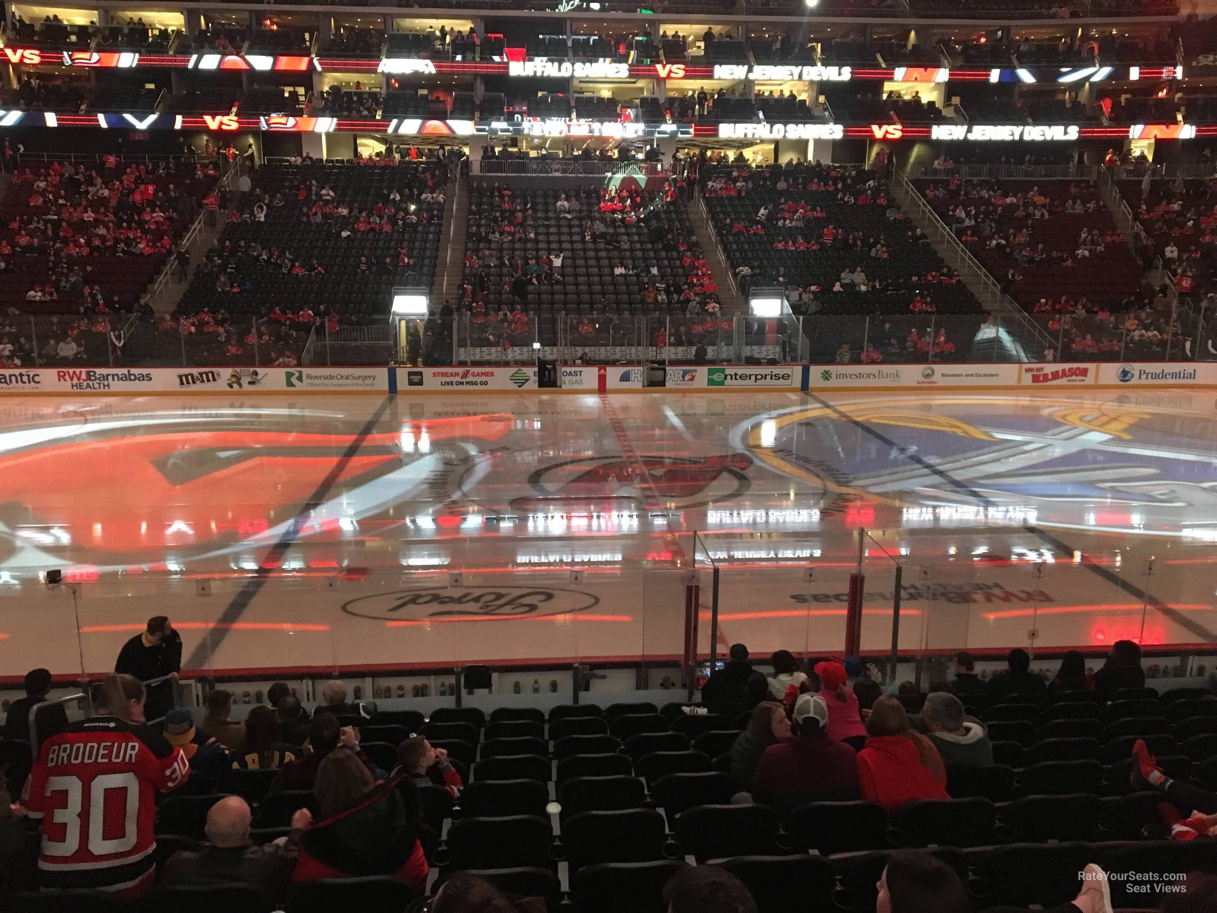 section 8, row 15 seat view  for hockey - prudential center