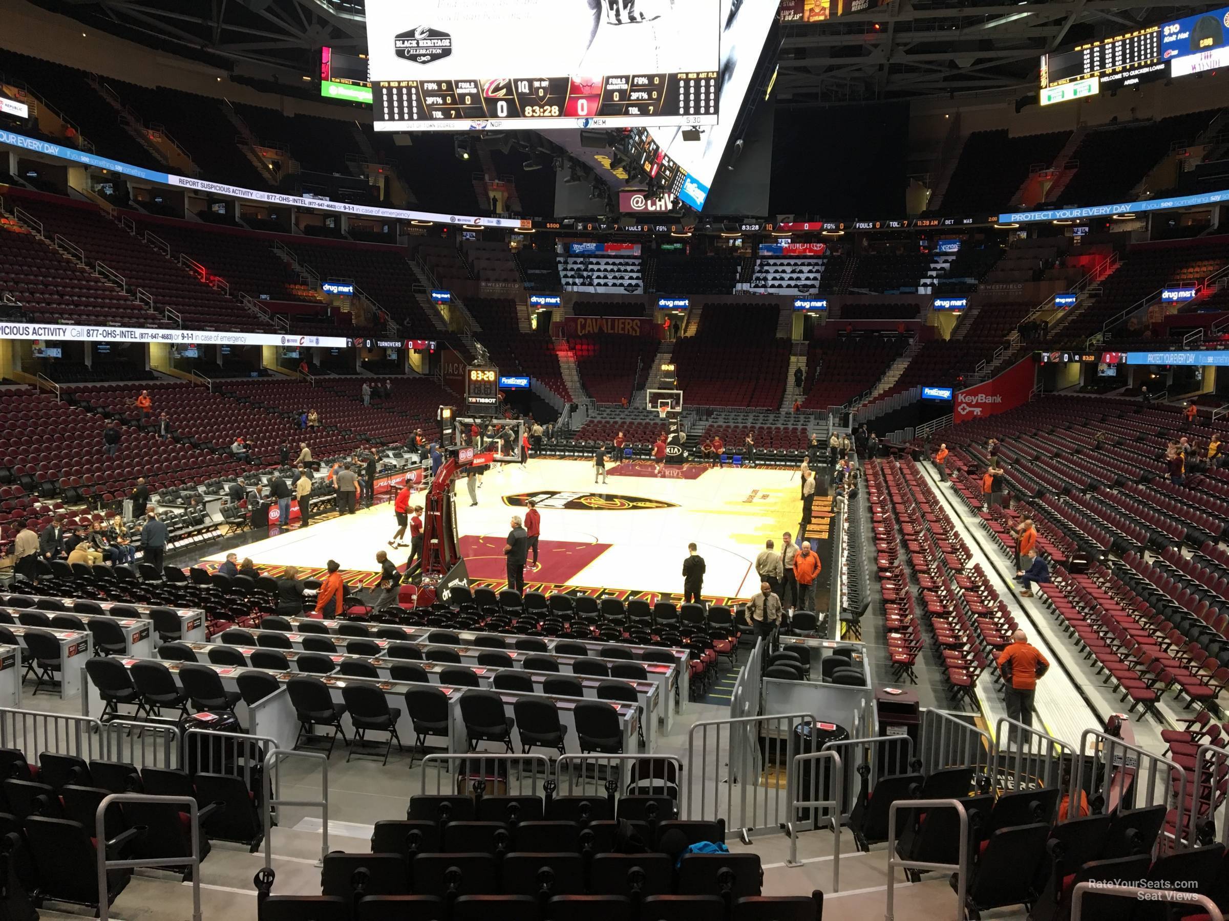 section 126, row 11 seat view  for basketball - rocket mortgage fieldhouse