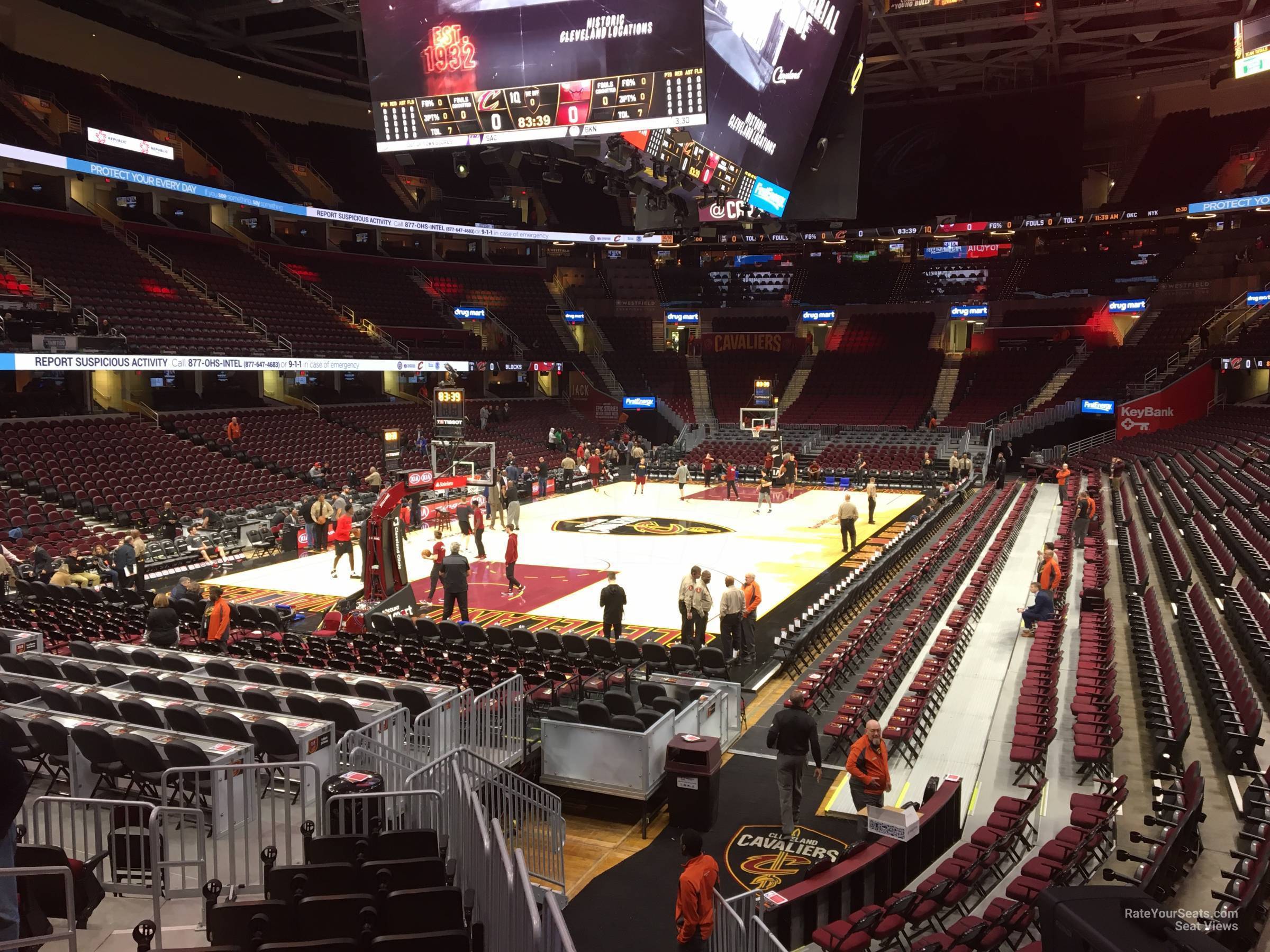section 125, row 11 seat view  for basketball - rocket mortgage fieldhouse