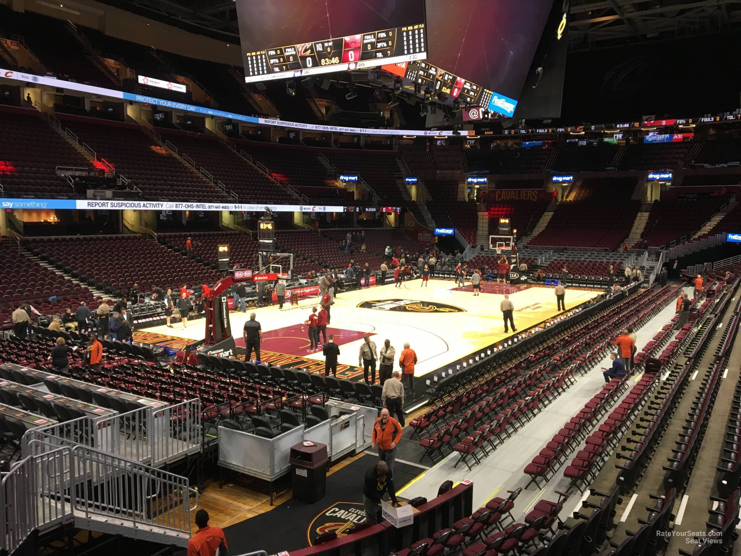 section 124, row 11 seat view  for basketball - rocket mortgage fieldhouse
