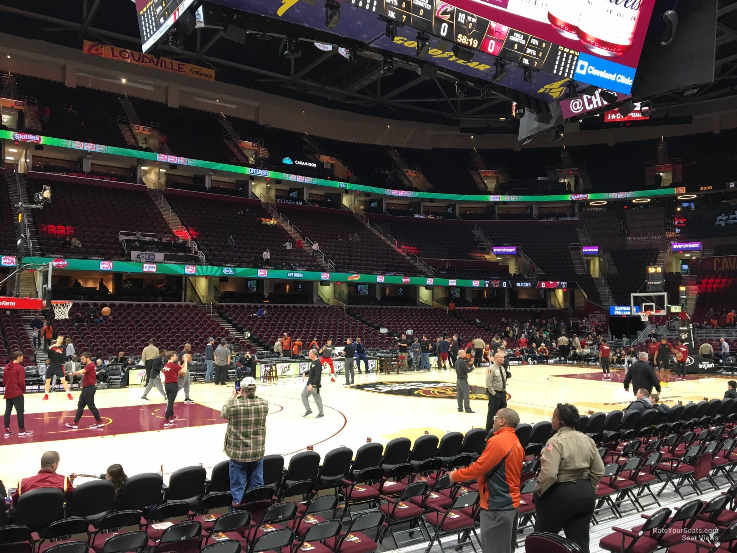 section 122, row 5 seat view  for basketball - rocket mortgage fieldhouse