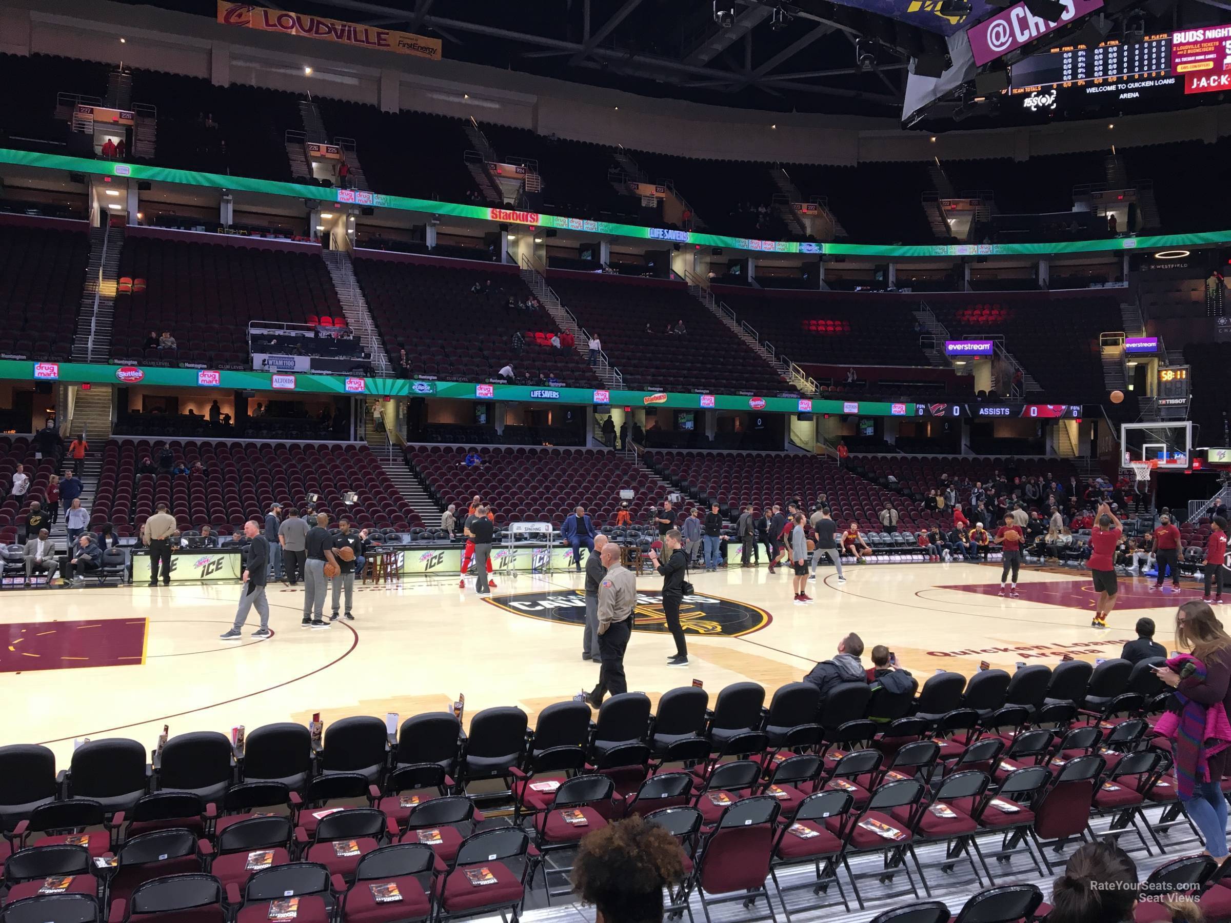 section 121, row 5 seat view  for basketball - rocket arena