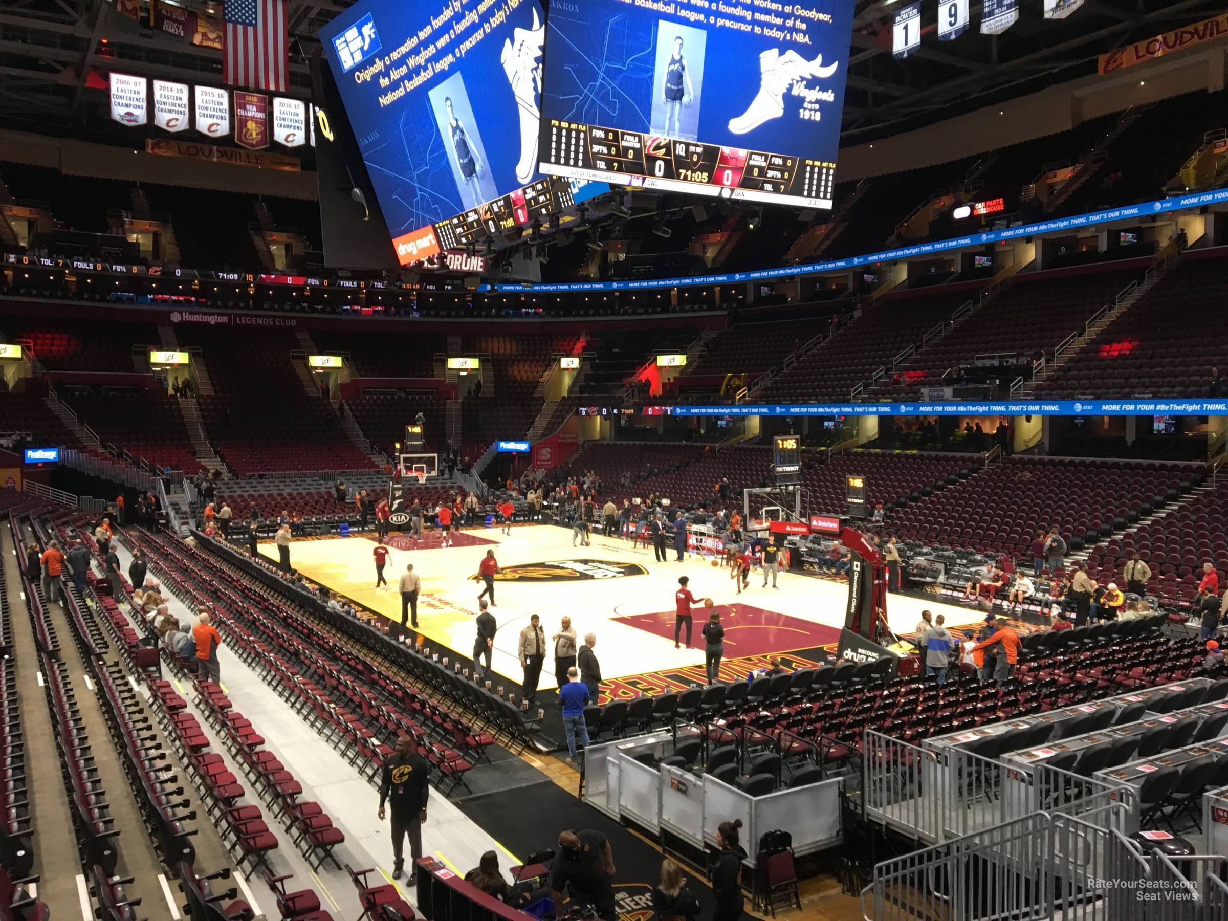 section 117, row 11 seat view  for basketball - rocket mortgage fieldhouse