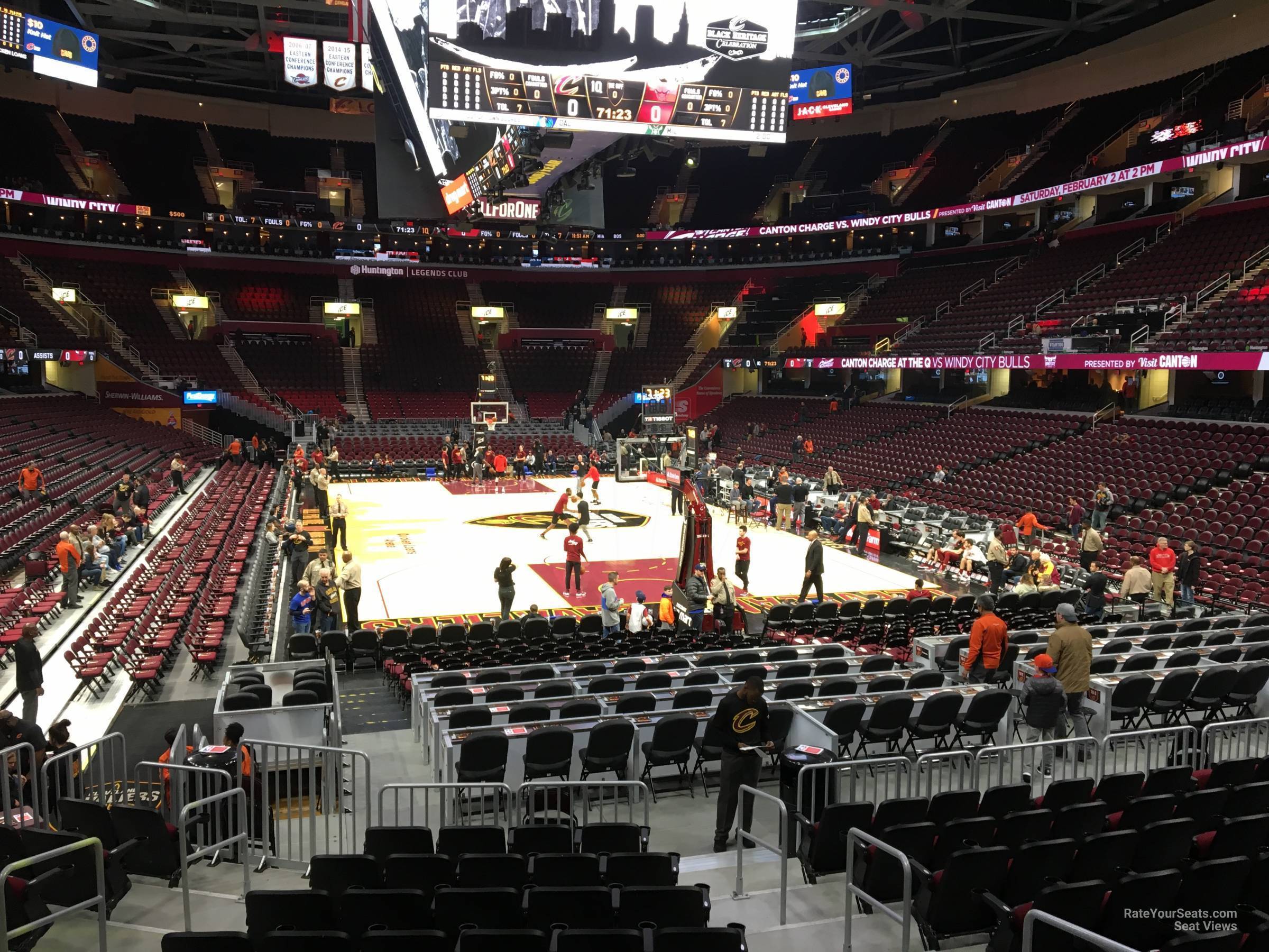 section 115, row 11 seat view  for basketball - rocket mortgage fieldhouse