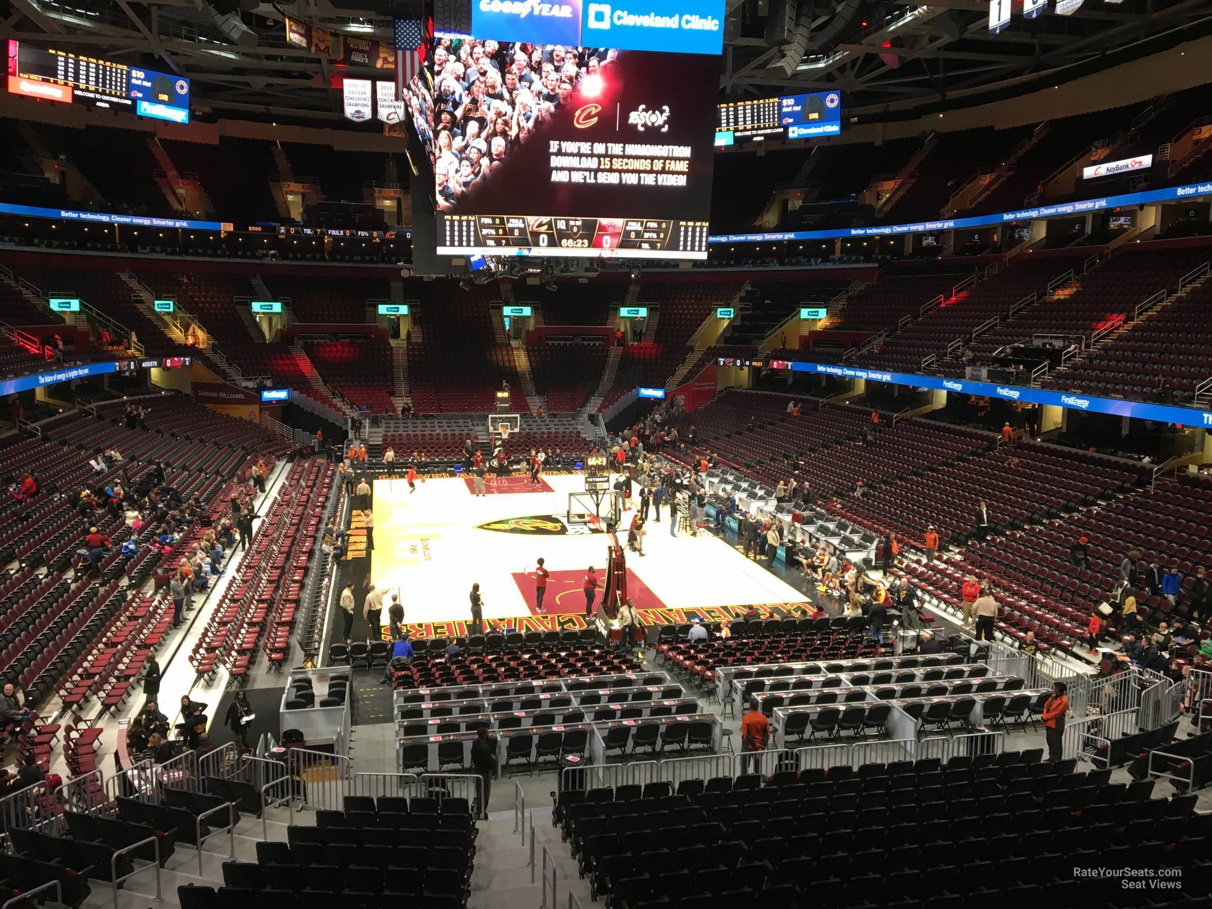 section m115, row 6 seat view  for basketball - rocket mortgage fieldhouse