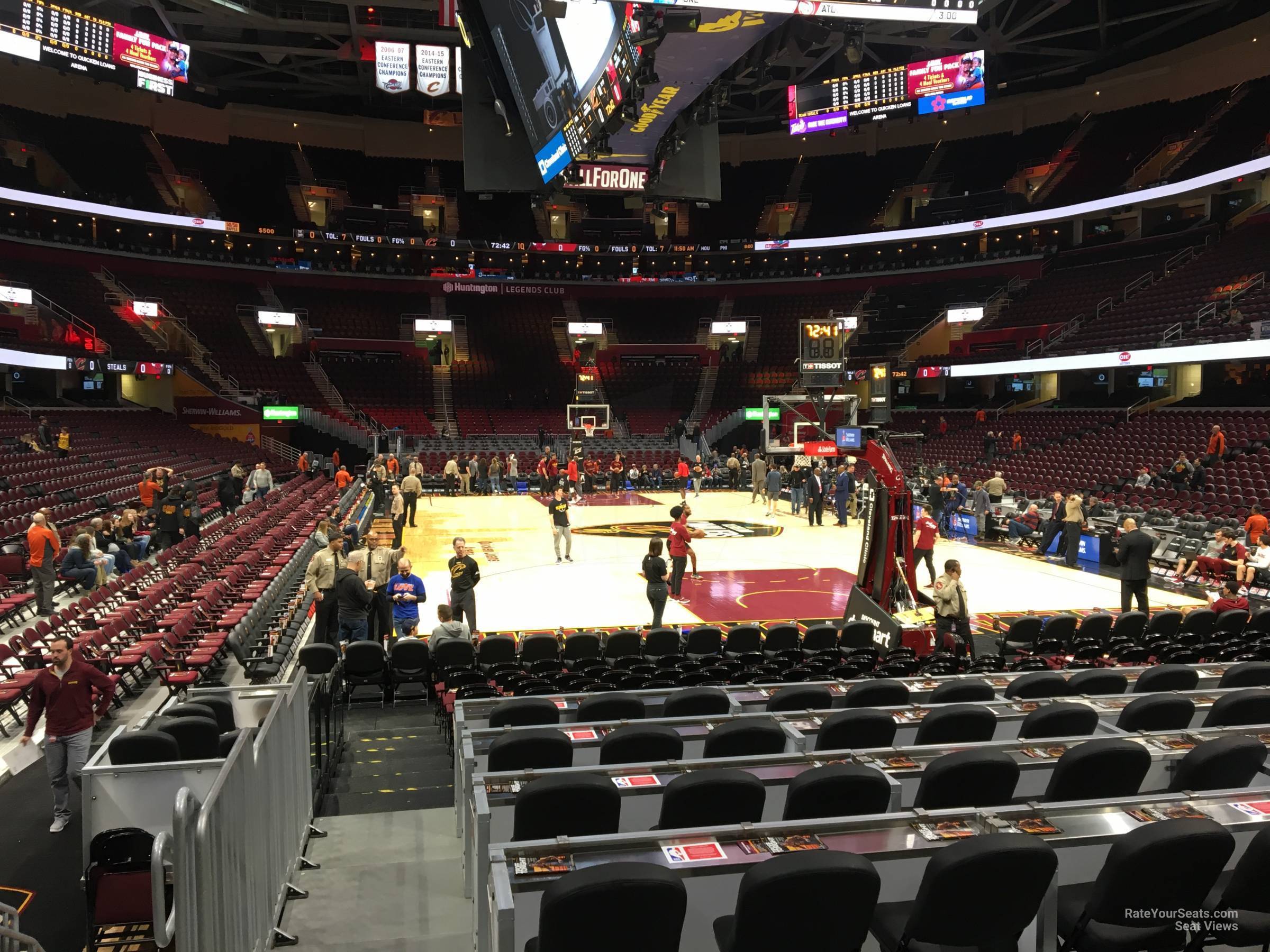section 115, row 3 seat view for basketball - rocket arena