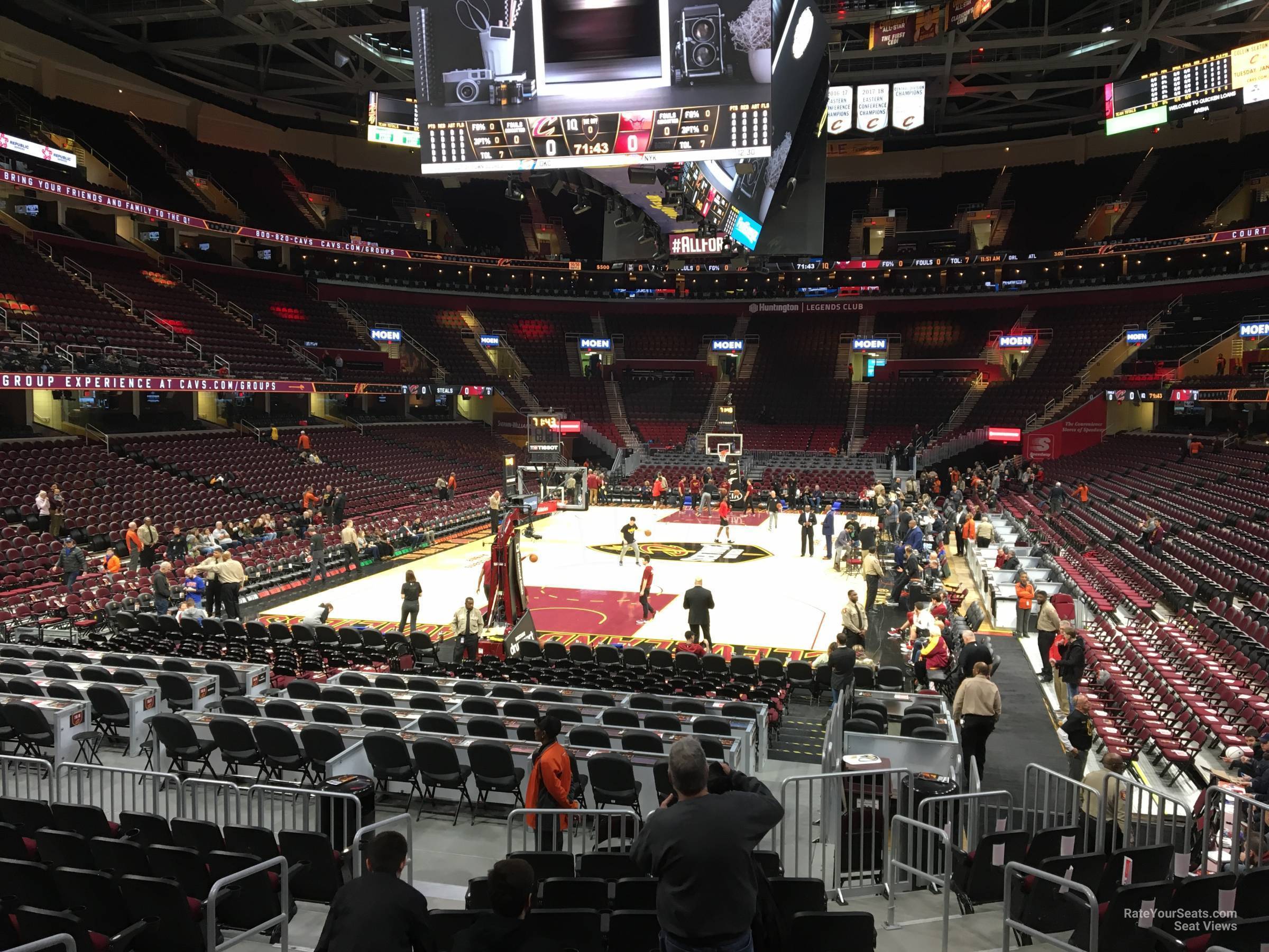 section 113, row 11 seat view  for basketball - rocket arena