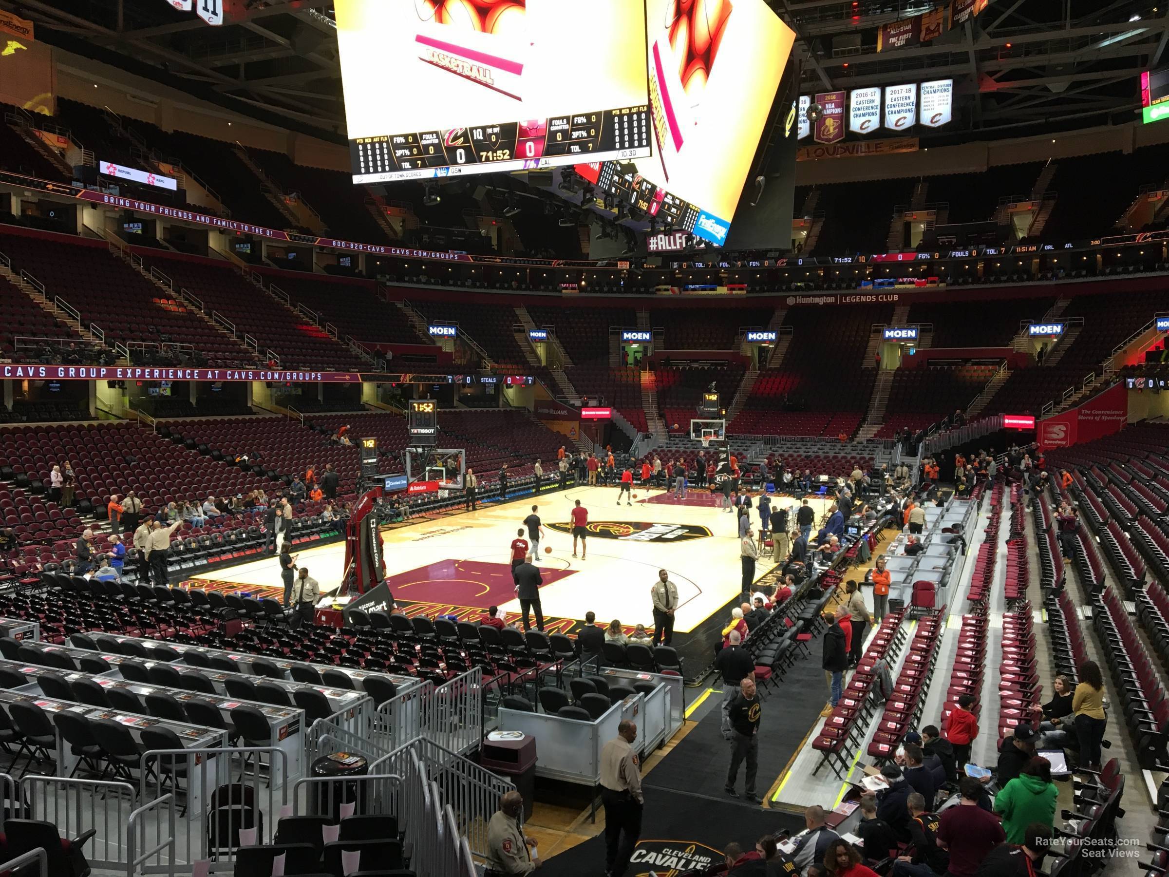 section 112, row 11 seat view  for basketball - rocket mortgage fieldhouse