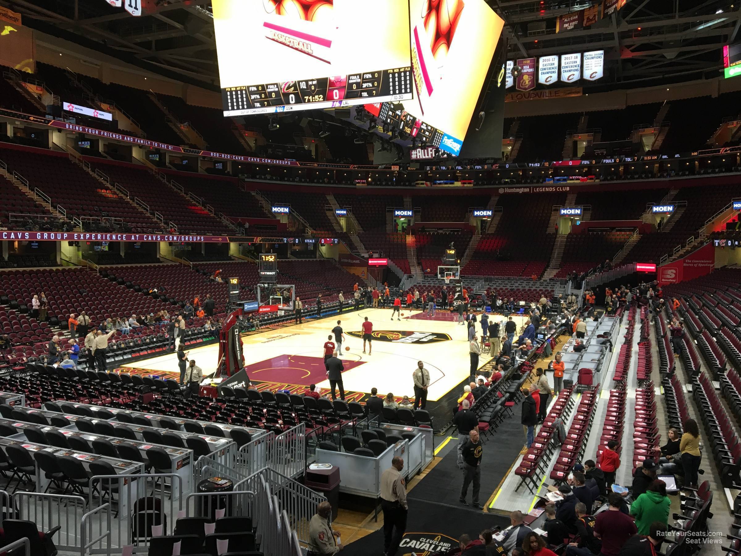 section 112, row 11 seat view  for basketball - rocket arena