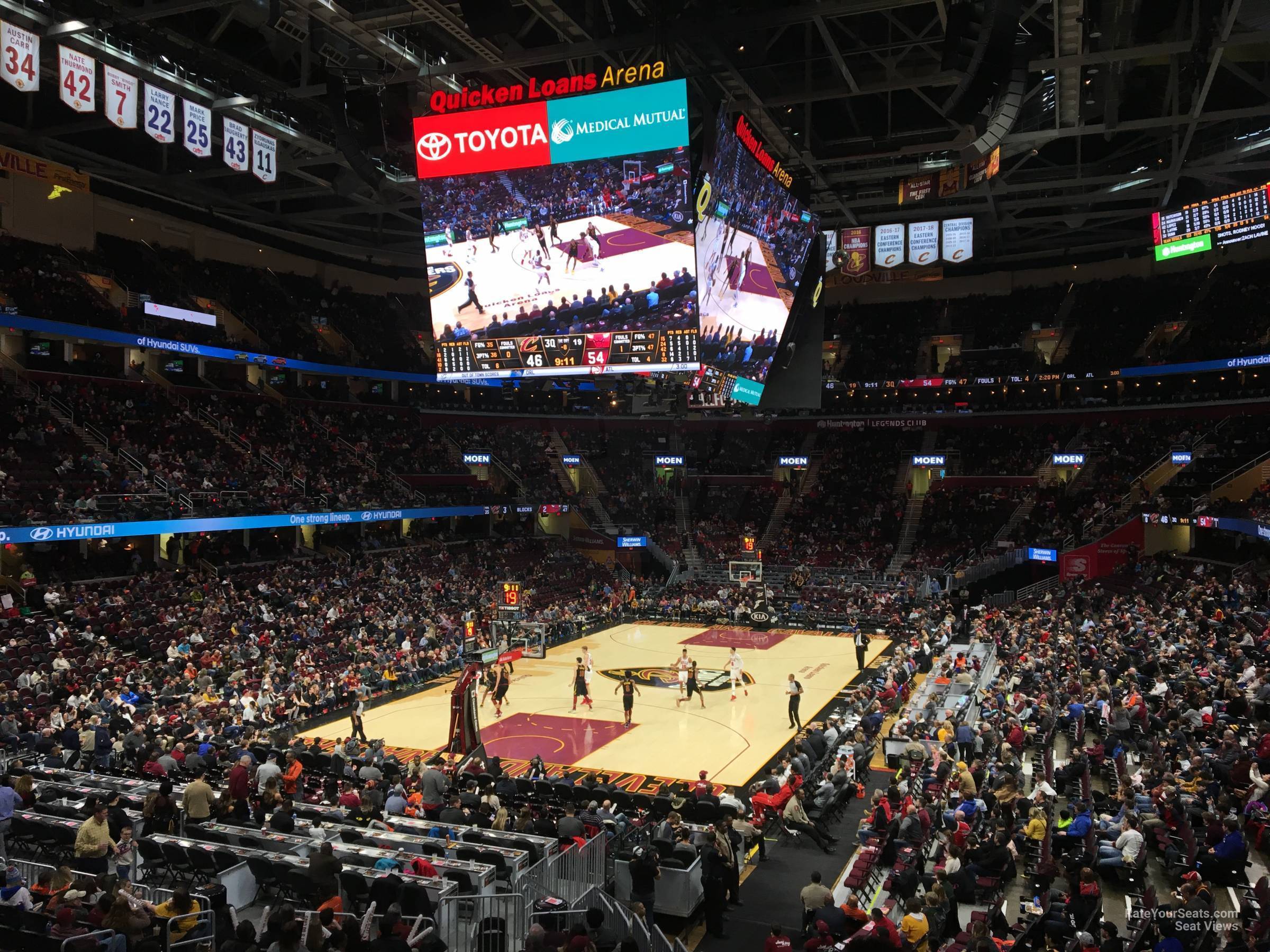 section m112, row 1 seat view  for basketball - rocket mortgage fieldhouse