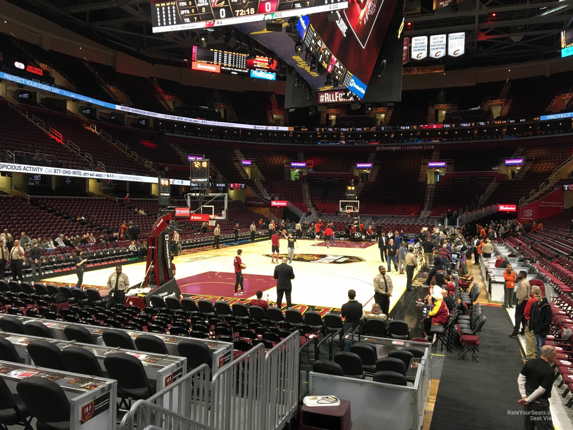 section 112, row 3 seat view  for basketball - rocket arena