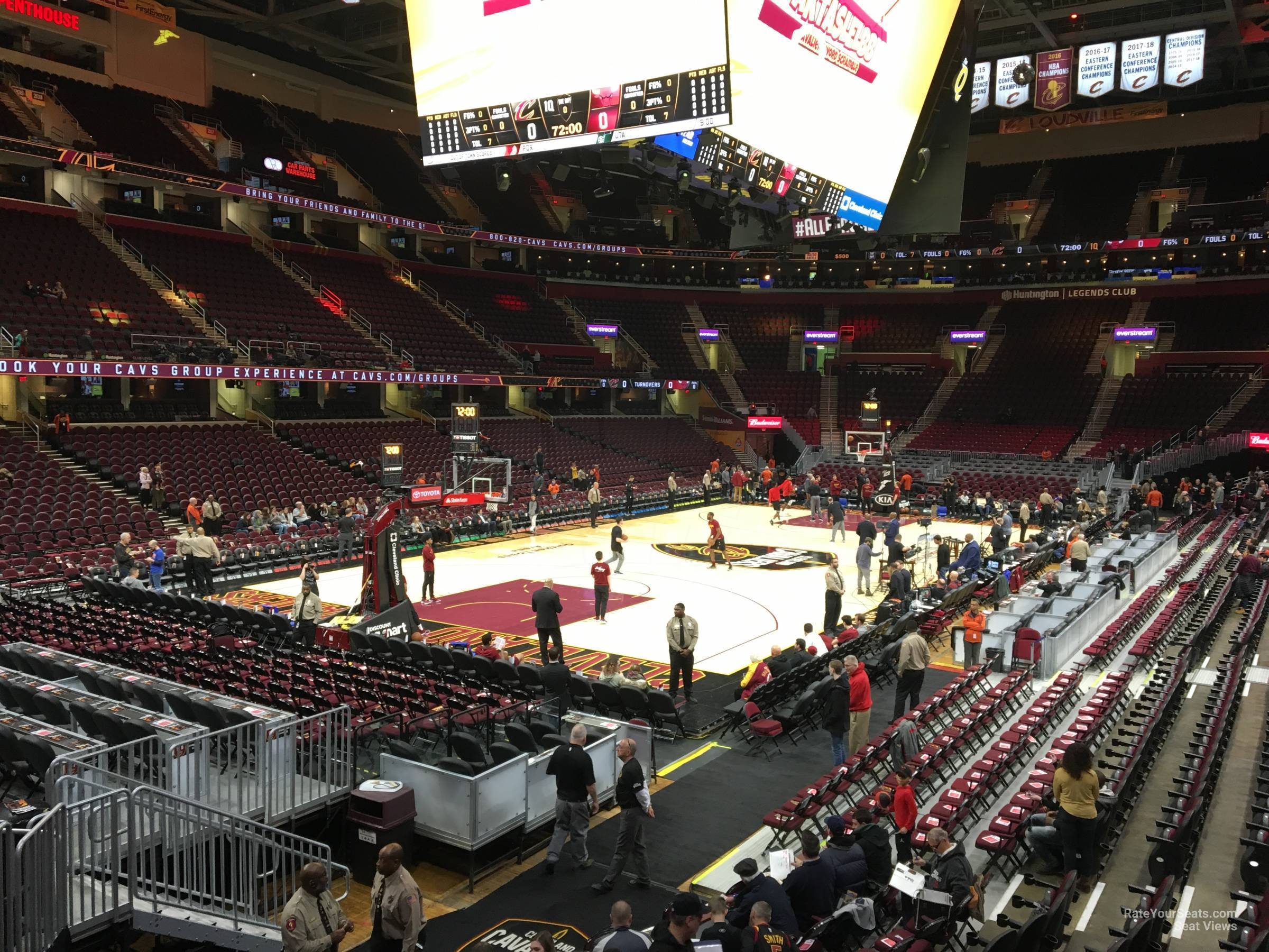 section 111, row 11 seat view  for basketball - rocket mortgage fieldhouse