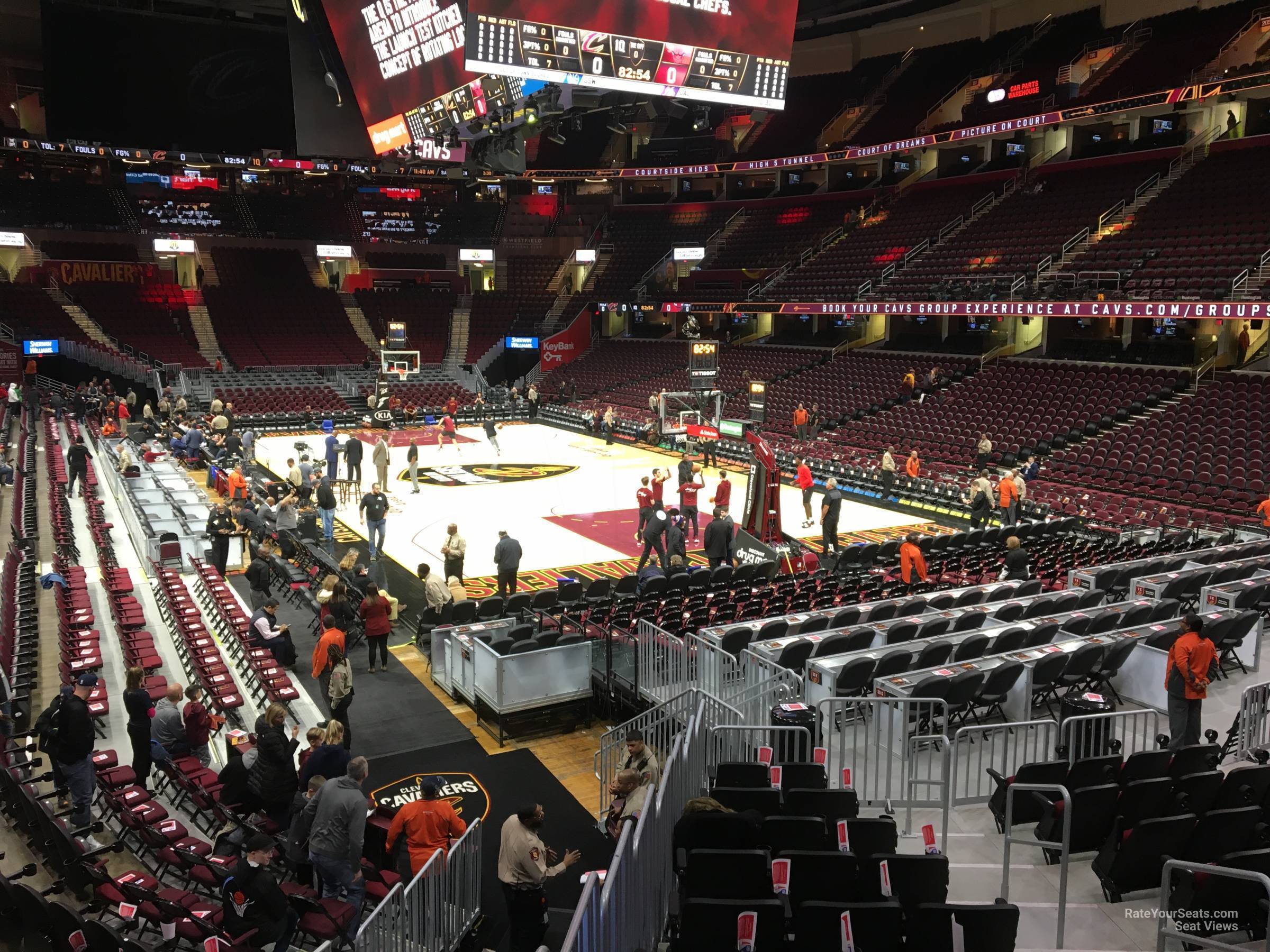 section 103, row 11 seat view  for basketball - rocket mortgage fieldhouse