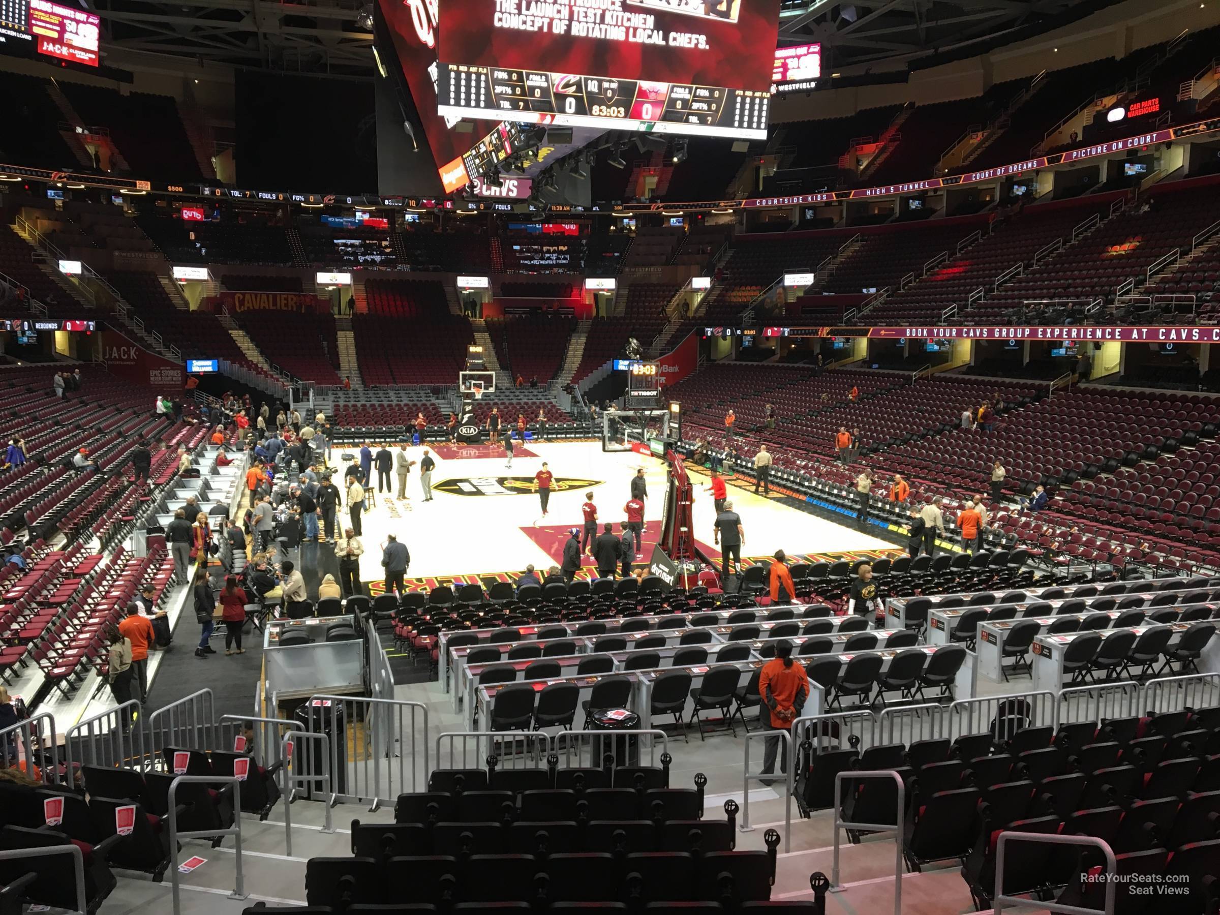 section 102, row 11 seat view  for basketball - rocket mortgage fieldhouse