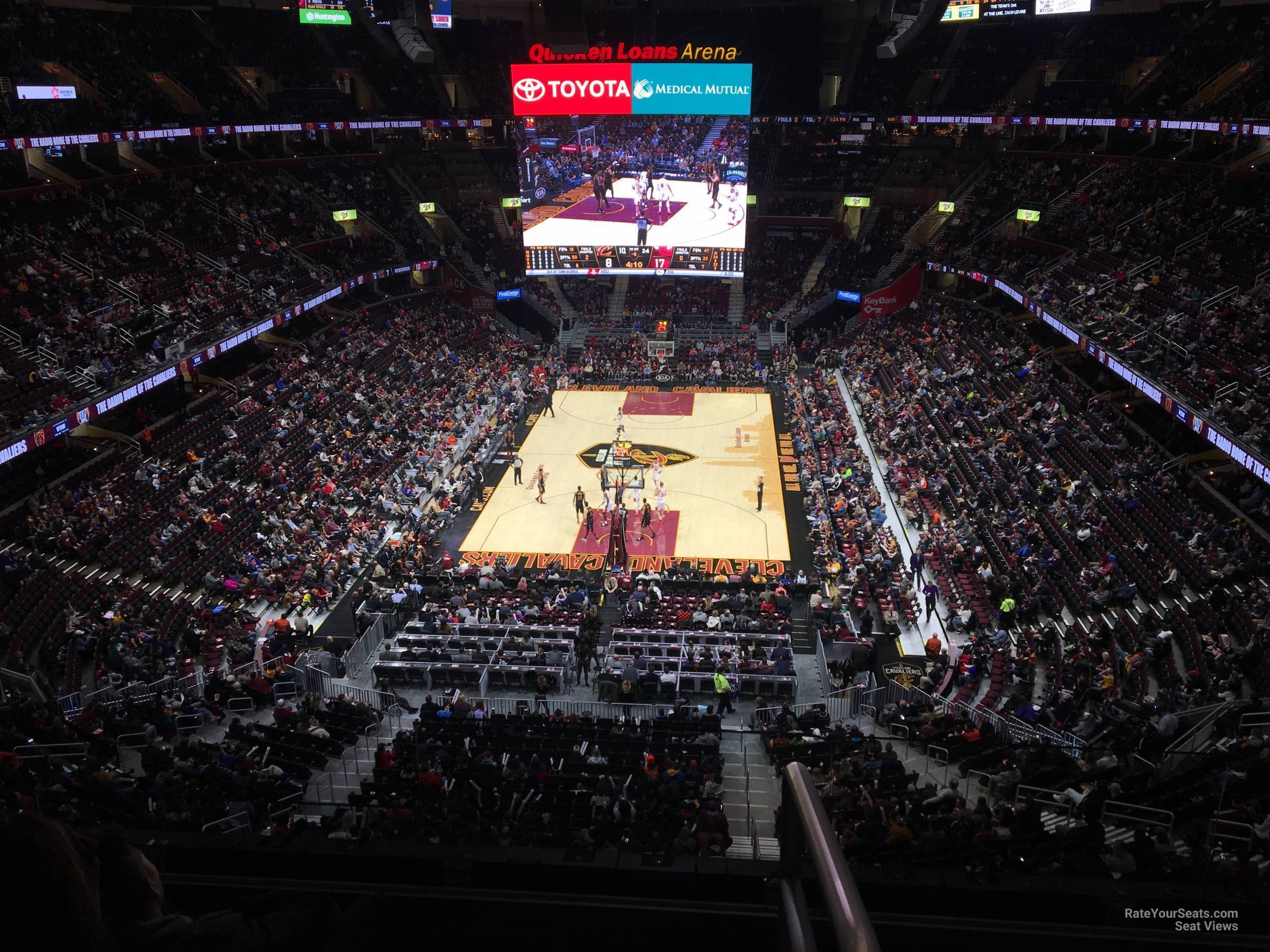 section 201, row 3 seat view  for basketball - rocket mortgage fieldhouse