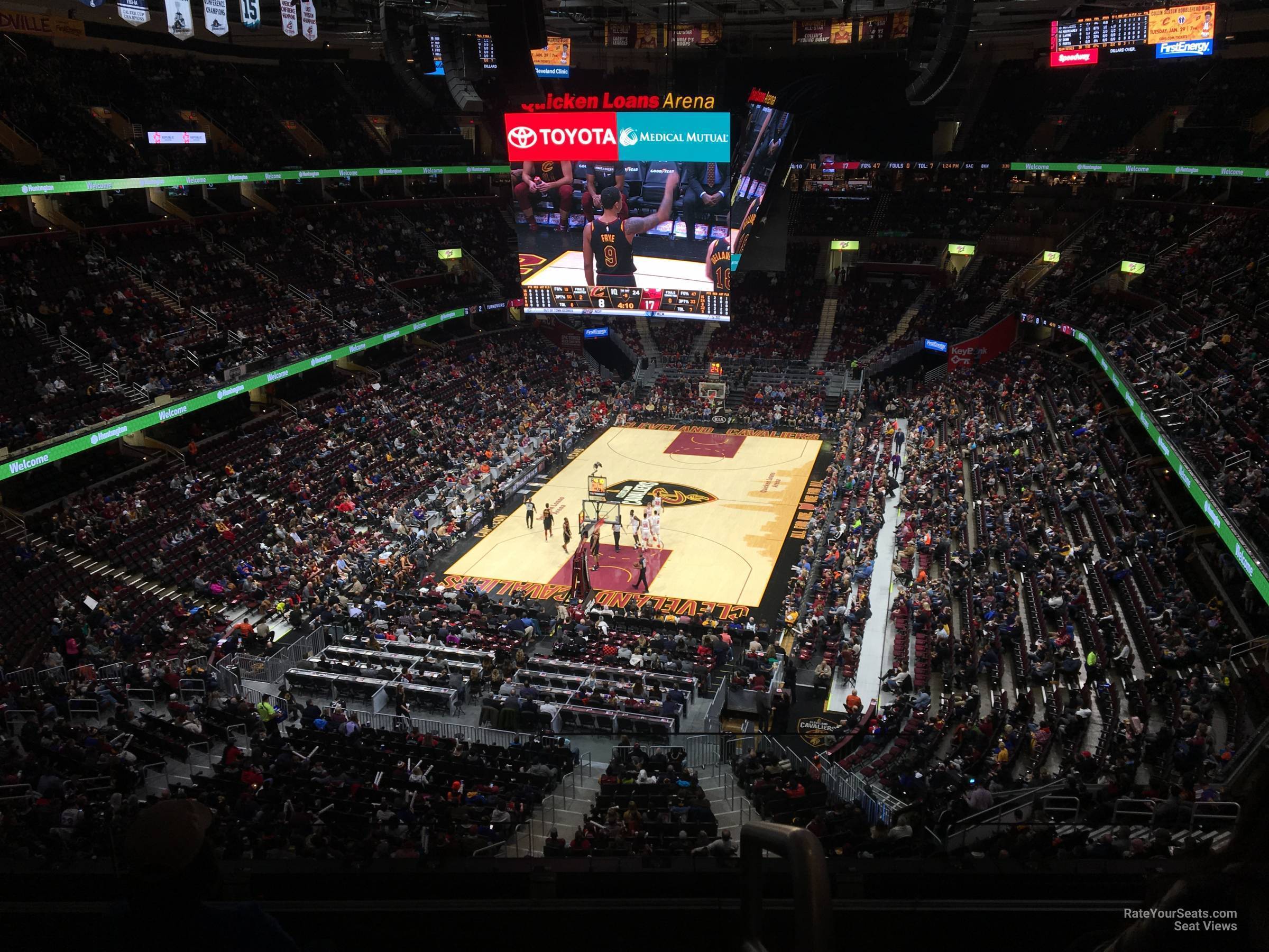 section 231, row 3 seat view  for basketball - rocket mortgage fieldhouse