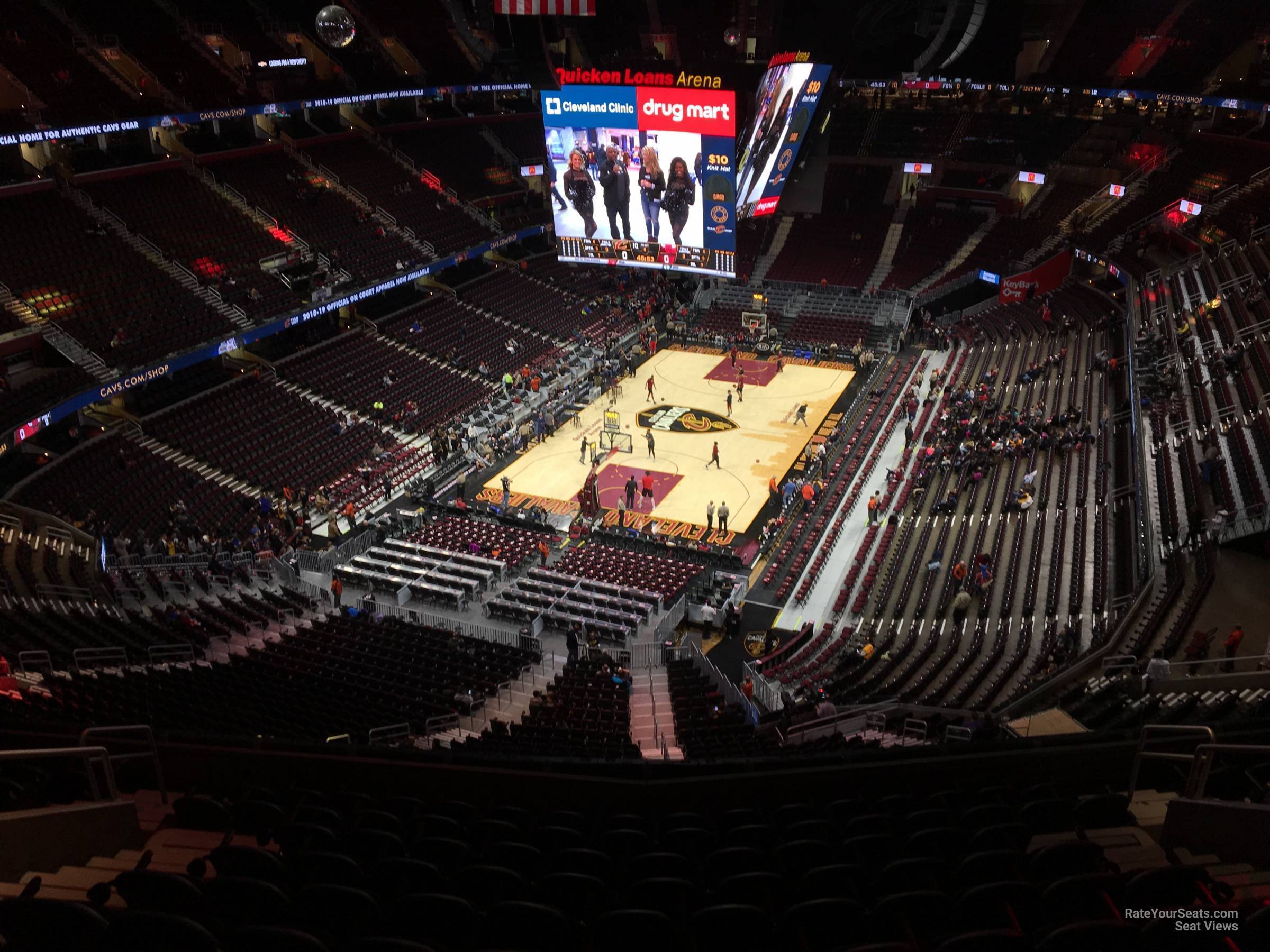 section 230, row 11 seat view  for basketball - rocket arena