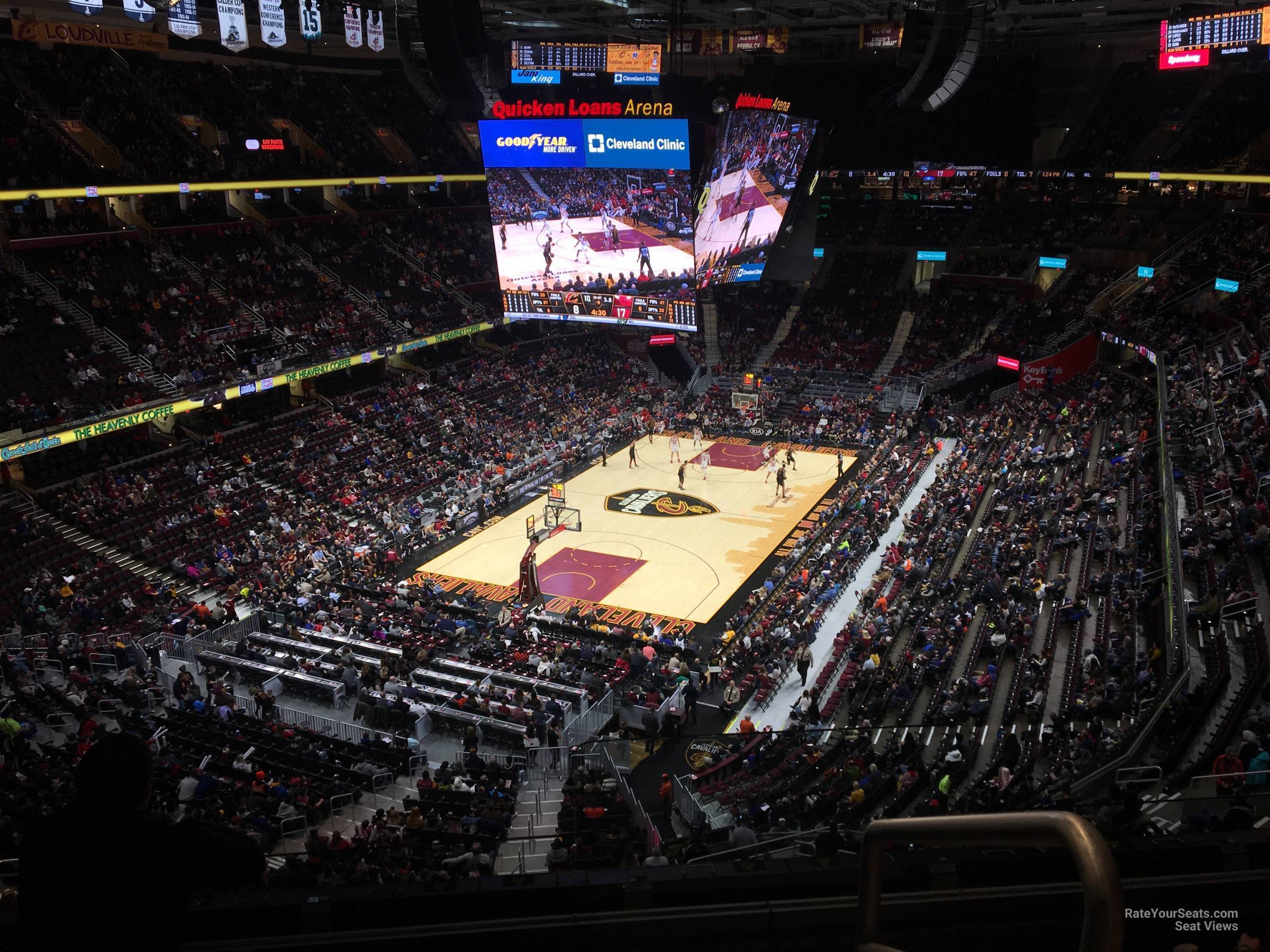 section 230, row 3 seat view  for basketball - rocket mortgage fieldhouse