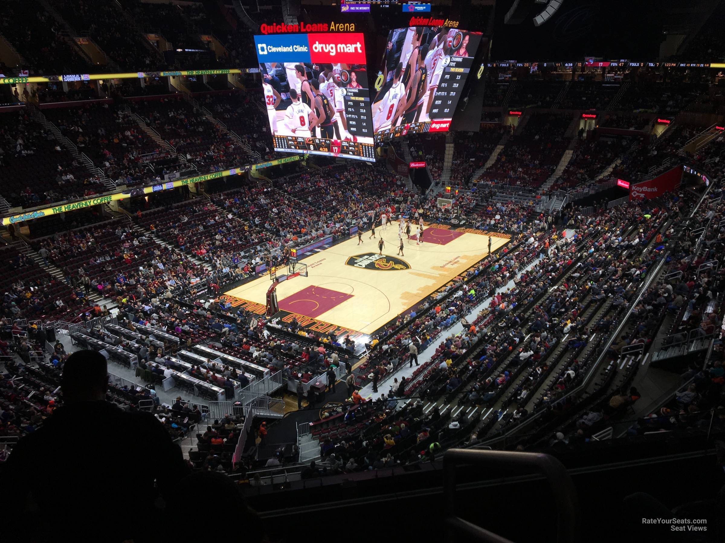 section 229, row 3 seat view  for basketball - rocket mortgage fieldhouse