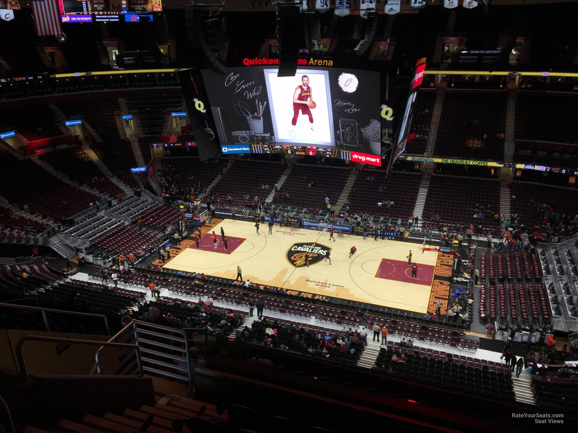 section 222, row 11 seat view  for basketball - rocket arena