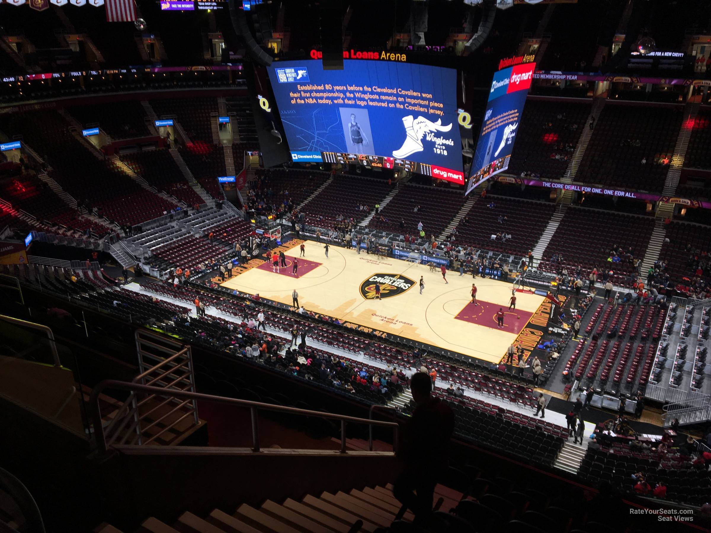 section 221, row 11 seat view  for basketball - rocket mortgage fieldhouse