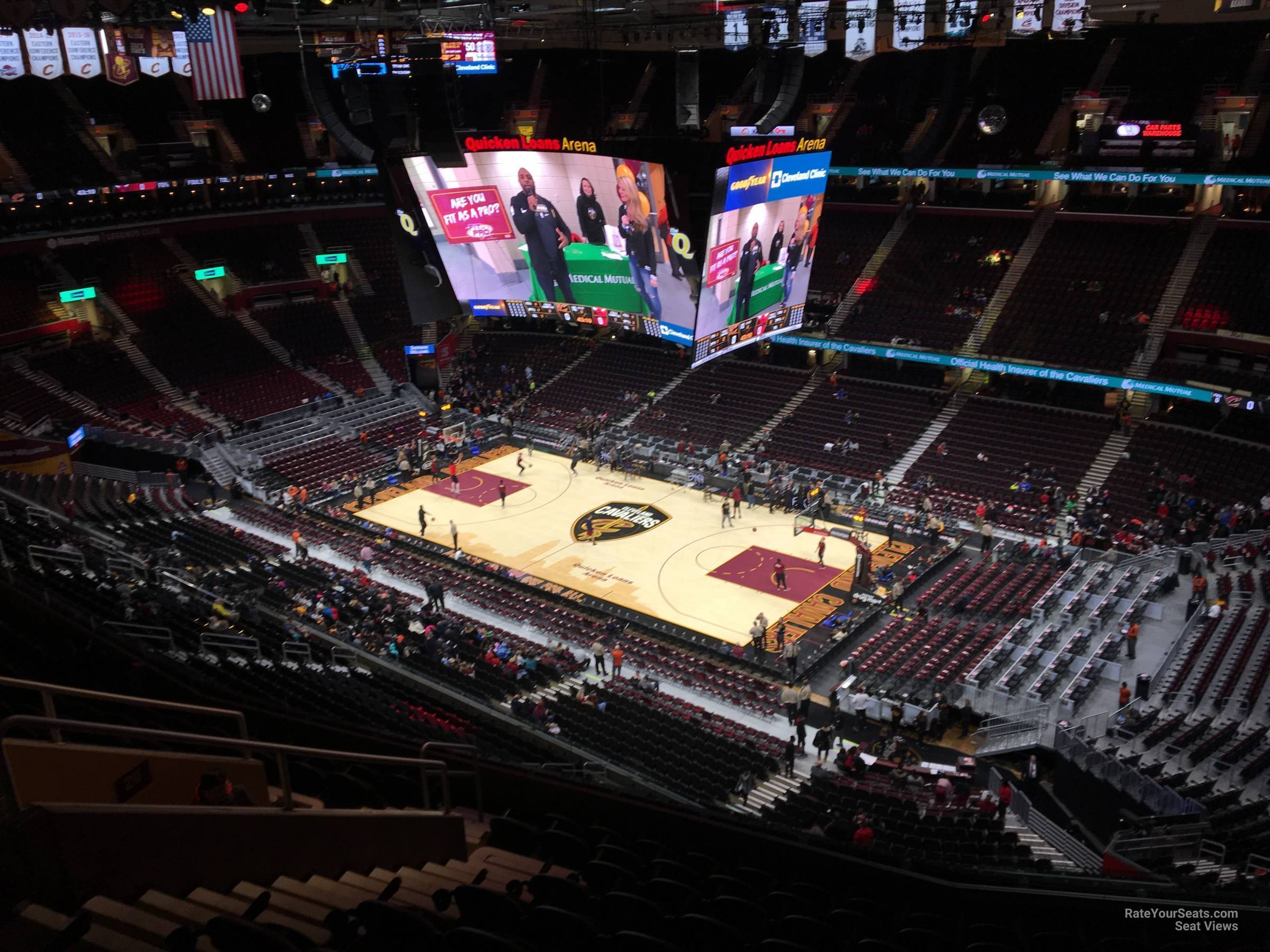 section 220, row 11 seat view  for basketball - rocket mortgage fieldhouse