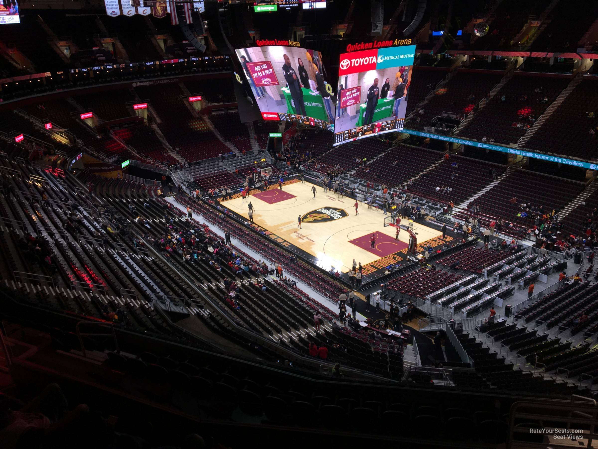 section 219, row 11 seat view  for basketball - rocket mortgage fieldhouse