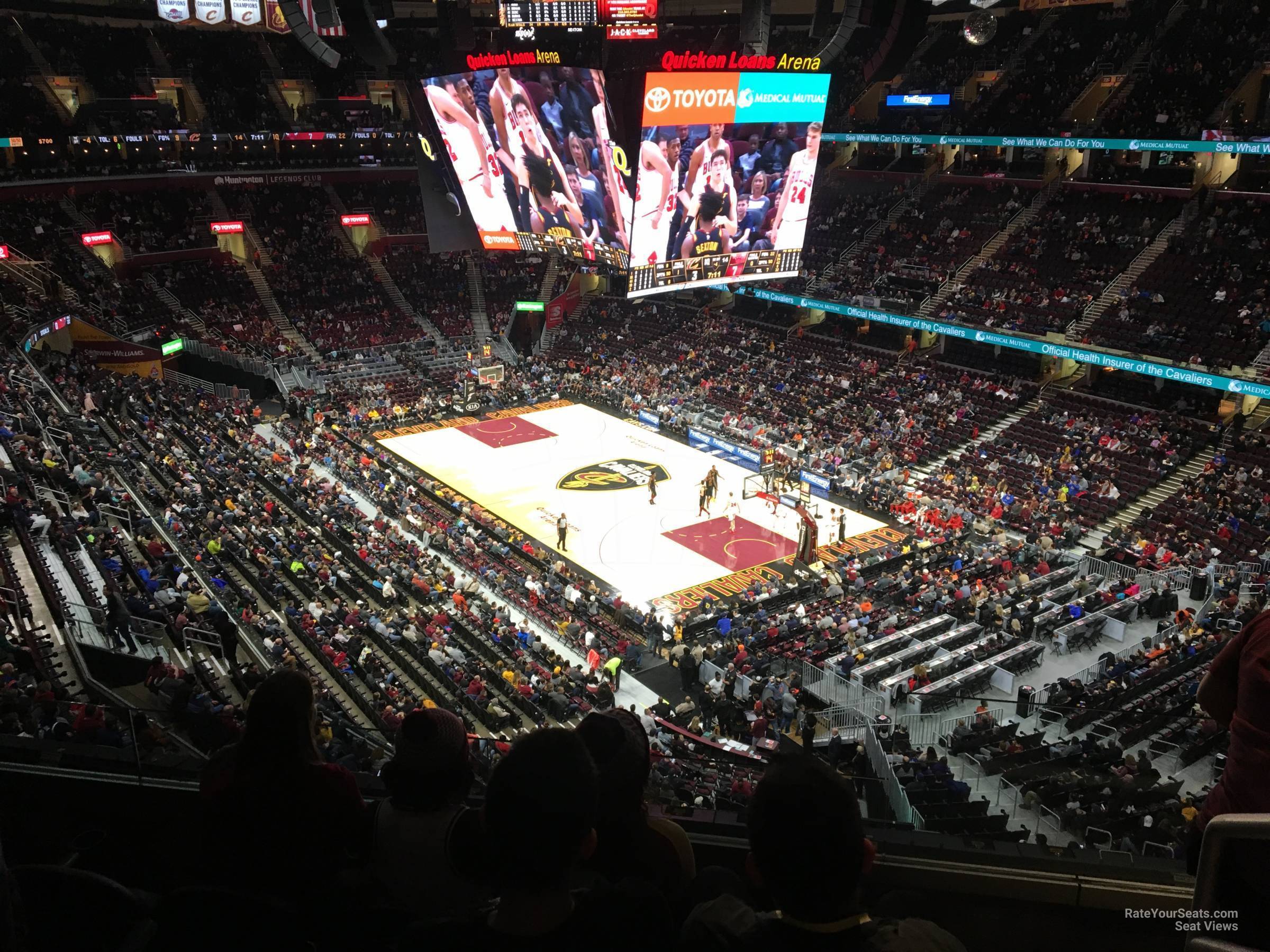 section 219, row 3 seat view  for basketball - rocket arena
