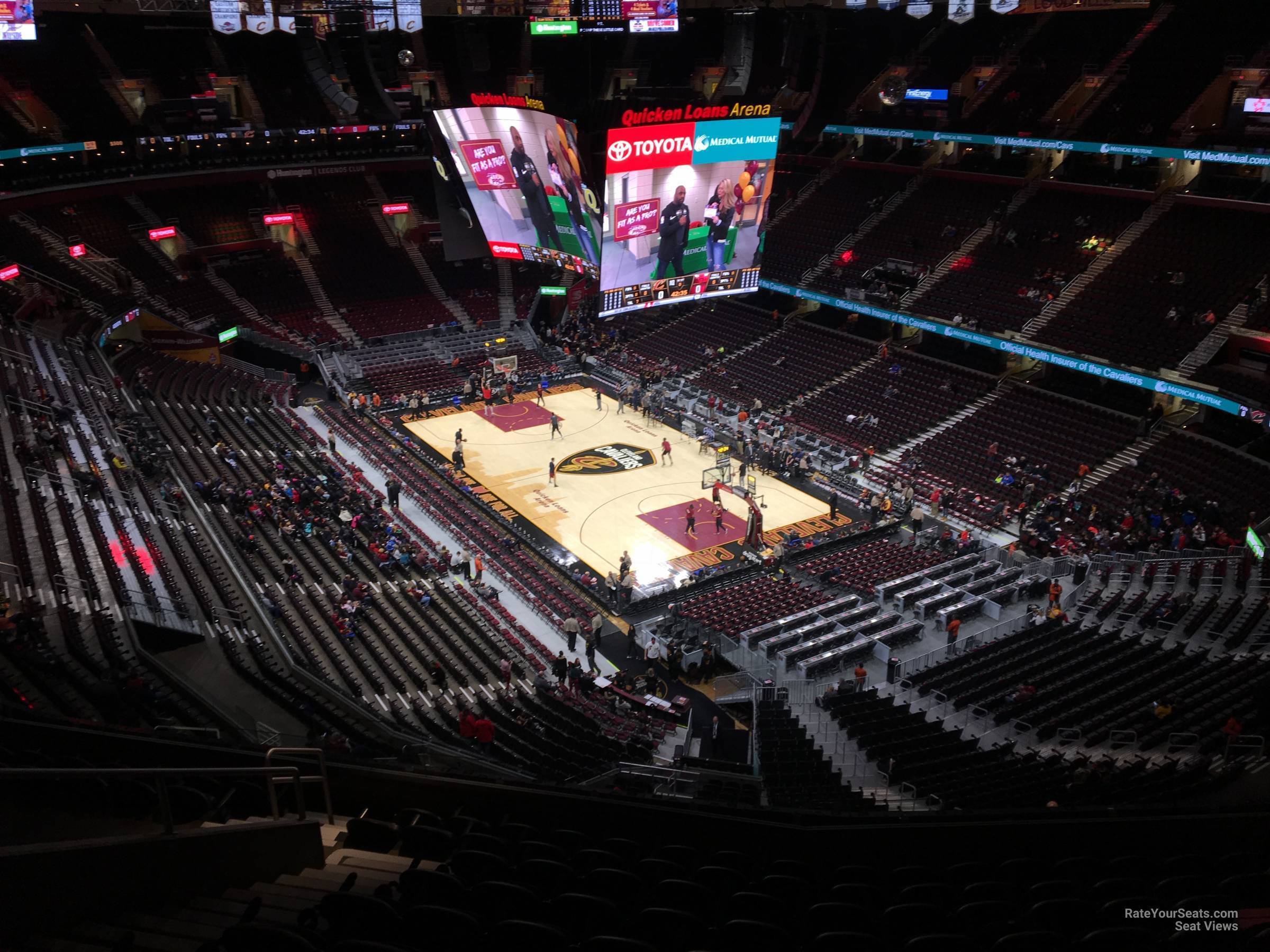 section 218, row 11 seat view  for basketball - rocket mortgage fieldhouse