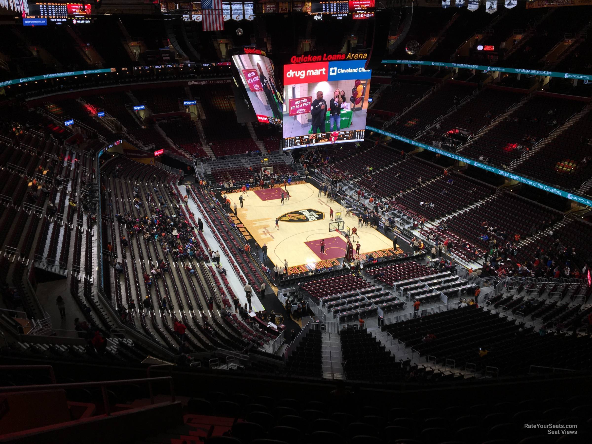 section 217, row 11 seat view  for basketball - rocket arena