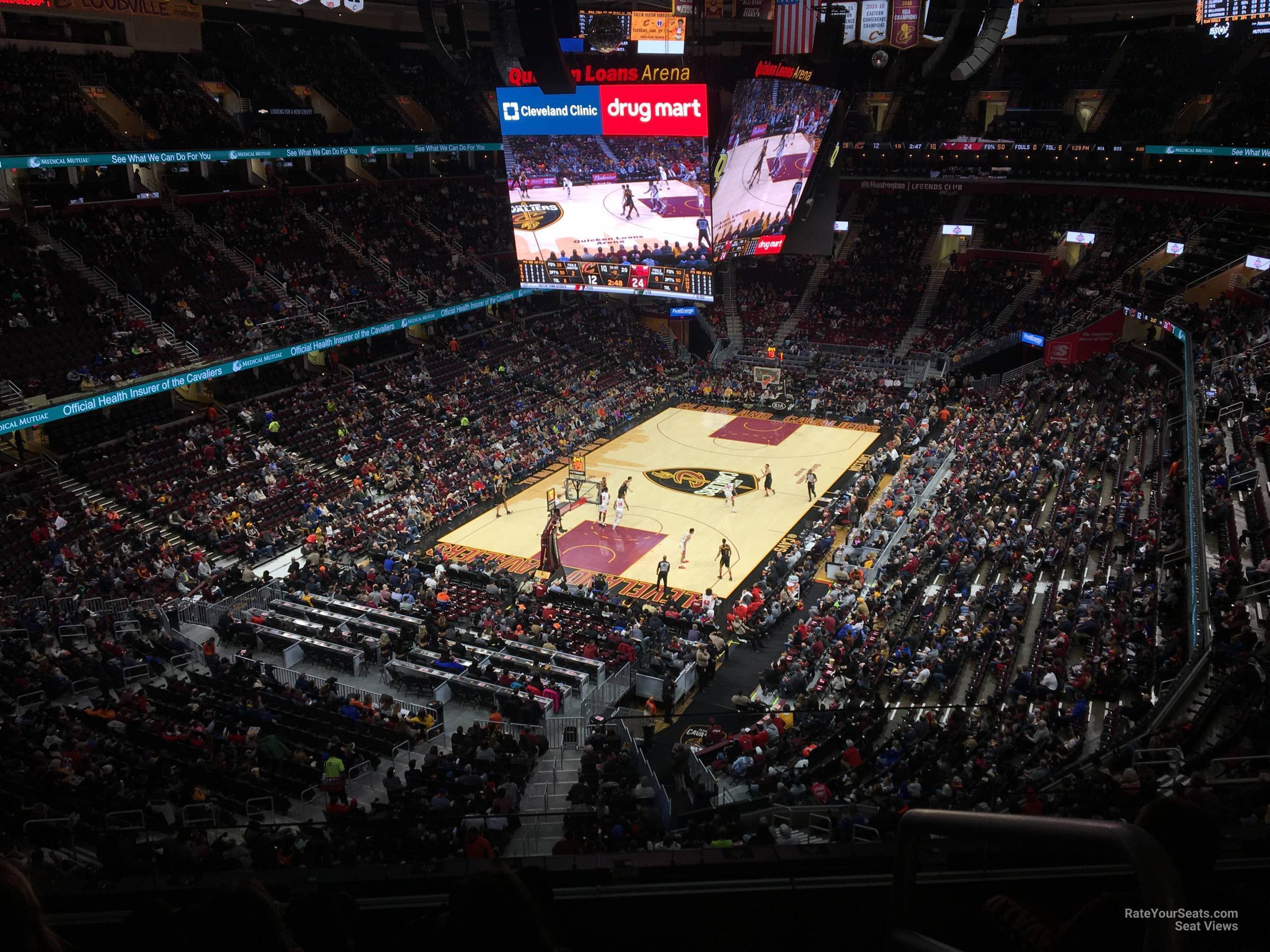 section 216, row 3 seat view  for basketball - rocket arena