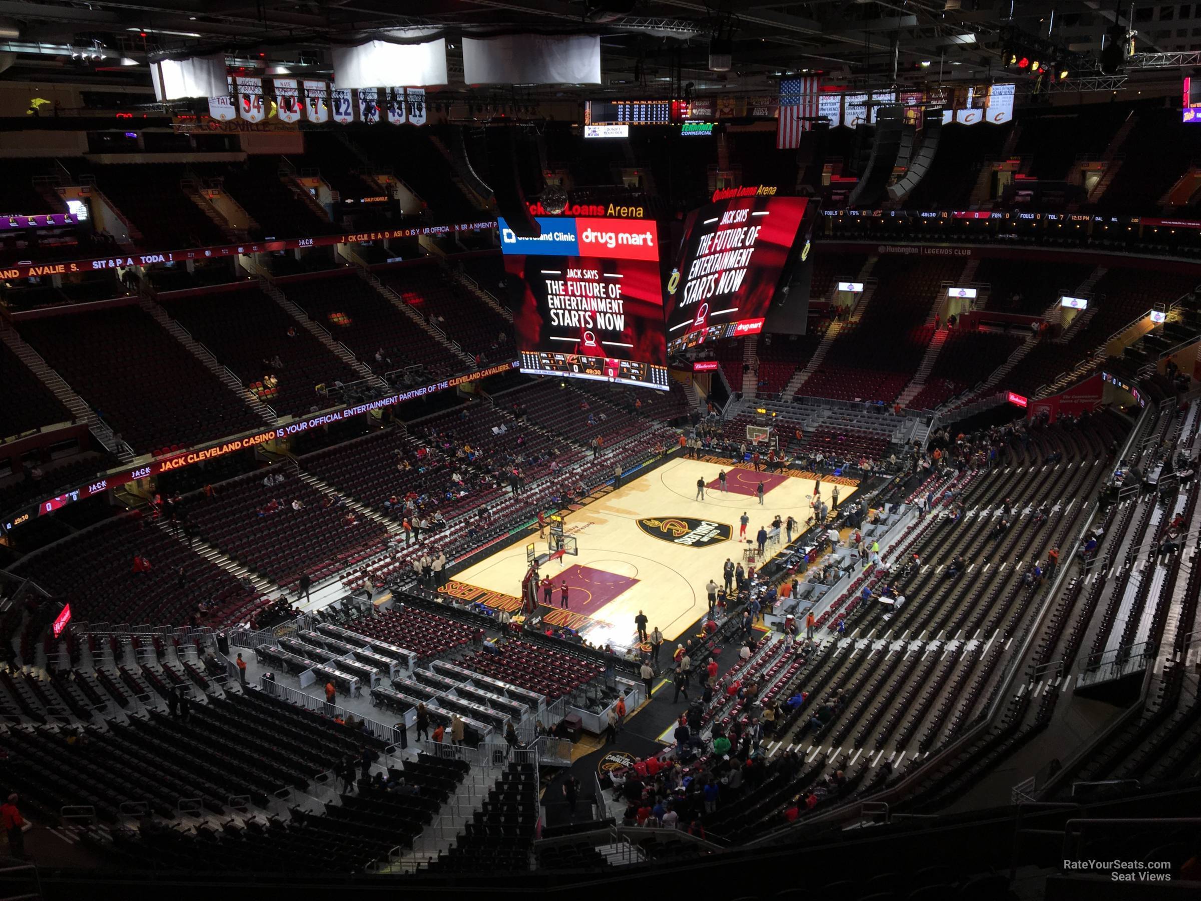 section 215, row 11 seat view  for basketball - rocket mortgage fieldhouse