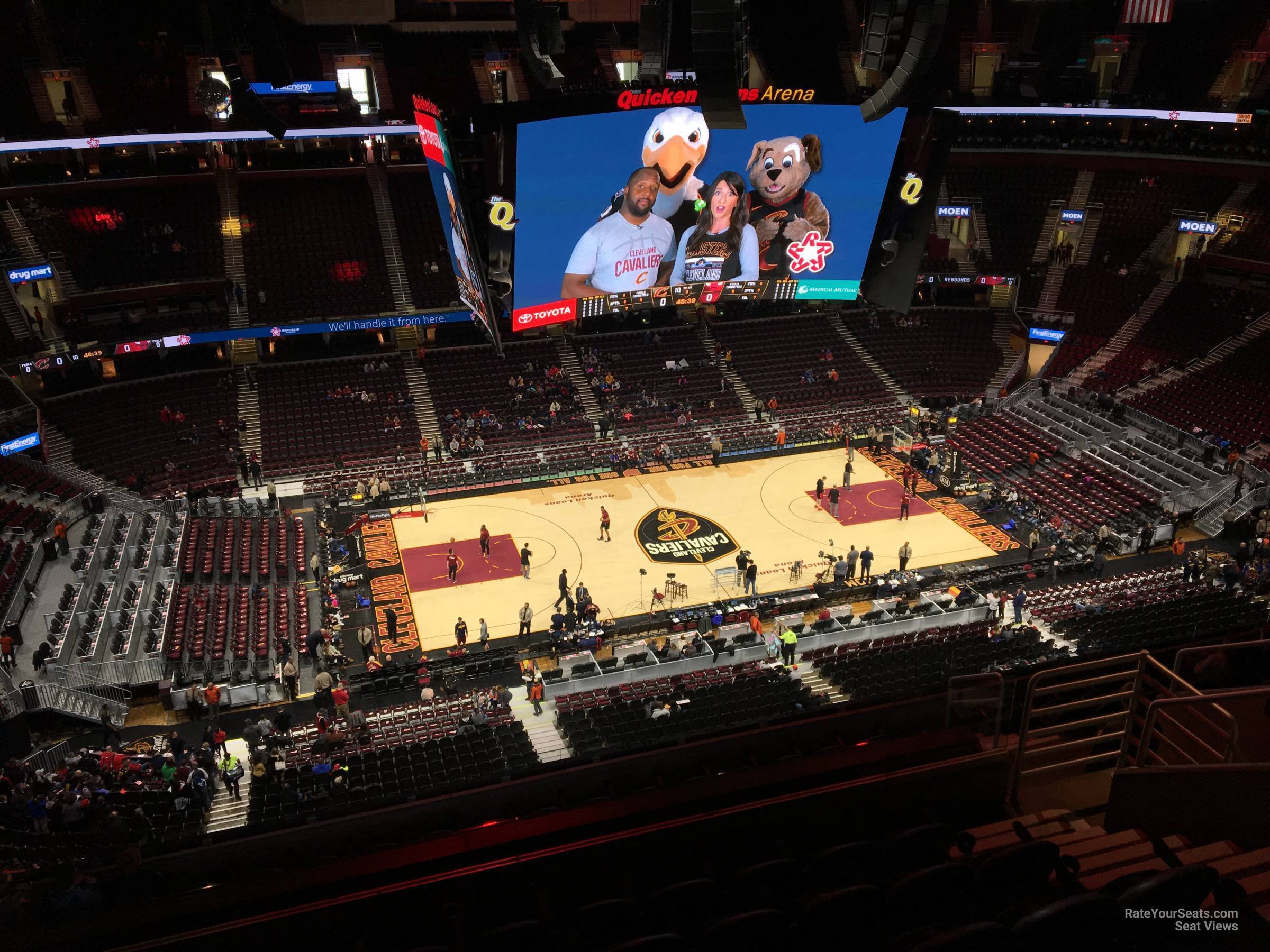 section 211, row 11 seat view  for basketball - rocket arena